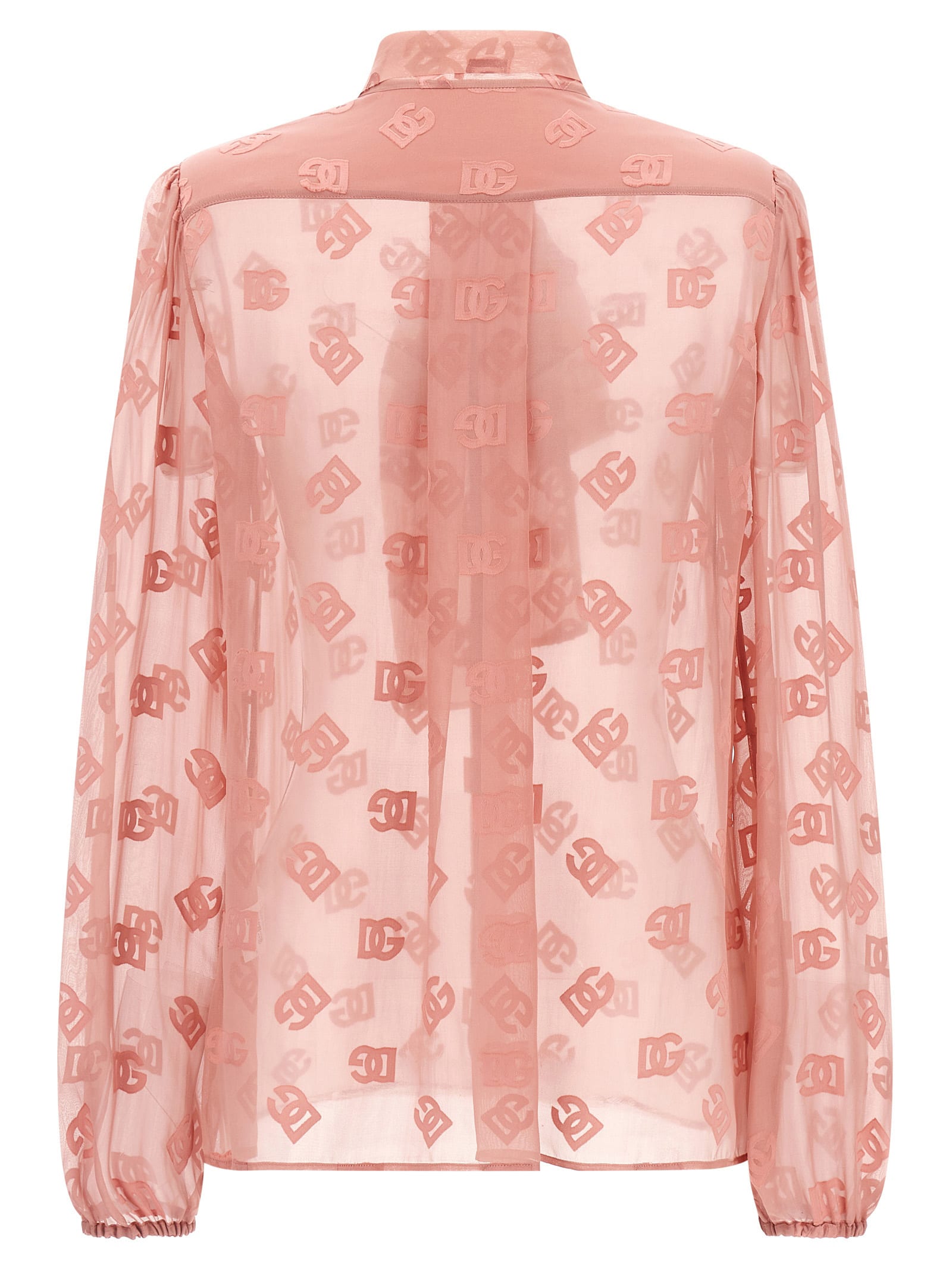 Dolce & Gabbana Pink Front Button Shirt In Rosa Polvere