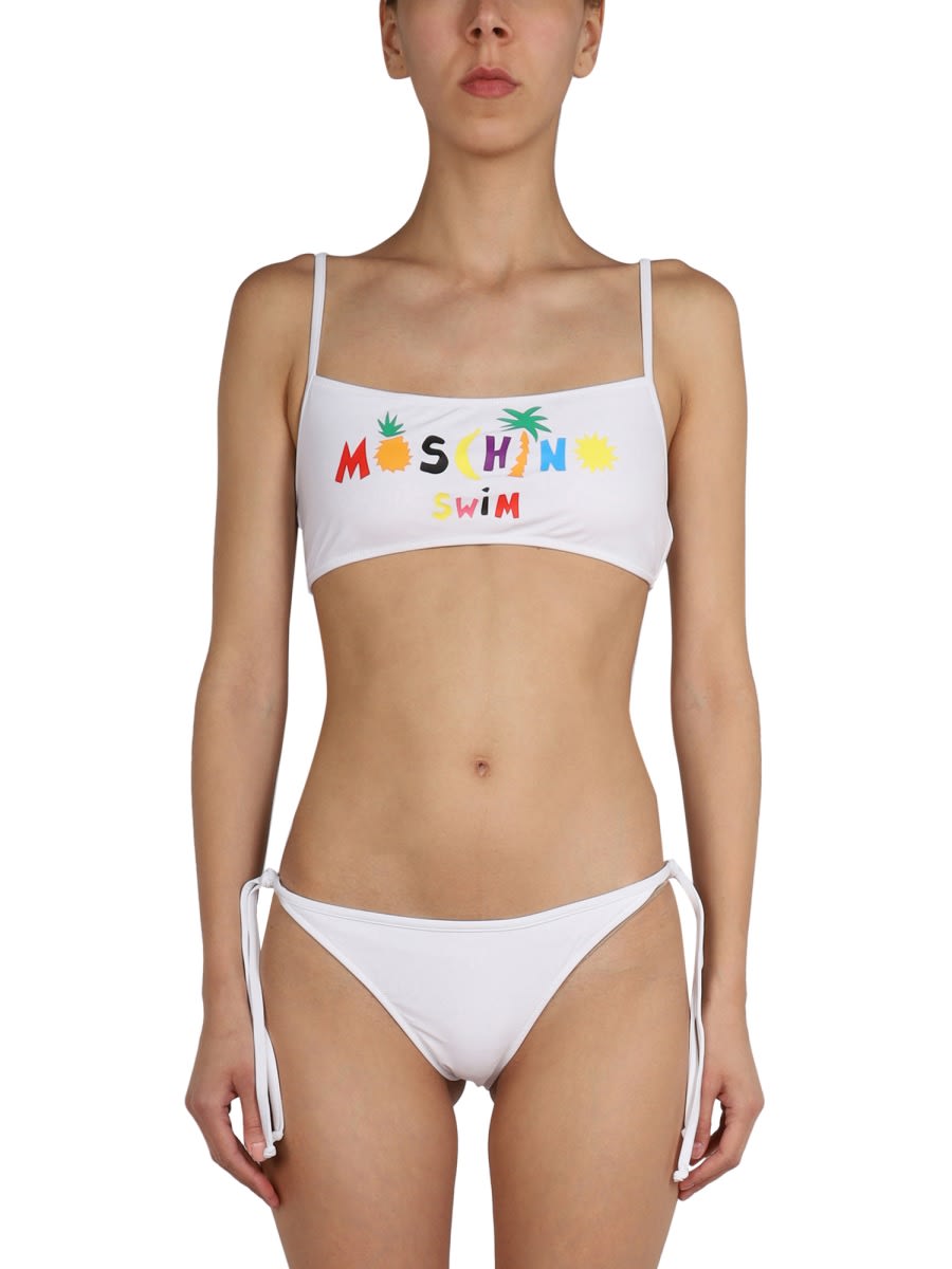 Shop Moschino Bikini Briefs In White