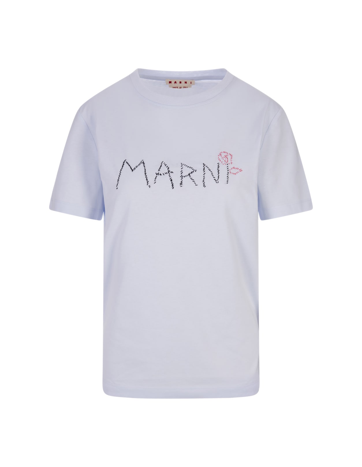 Marni Light Blue T-shirt With  Stitching