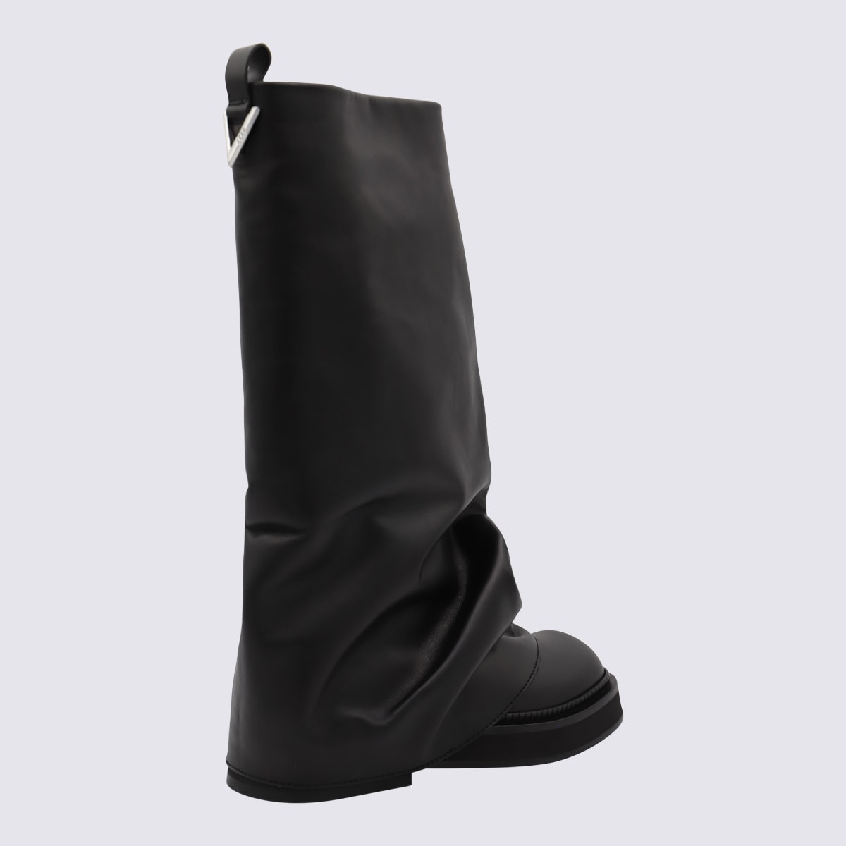Shop Attico Black Leather Robin Boots