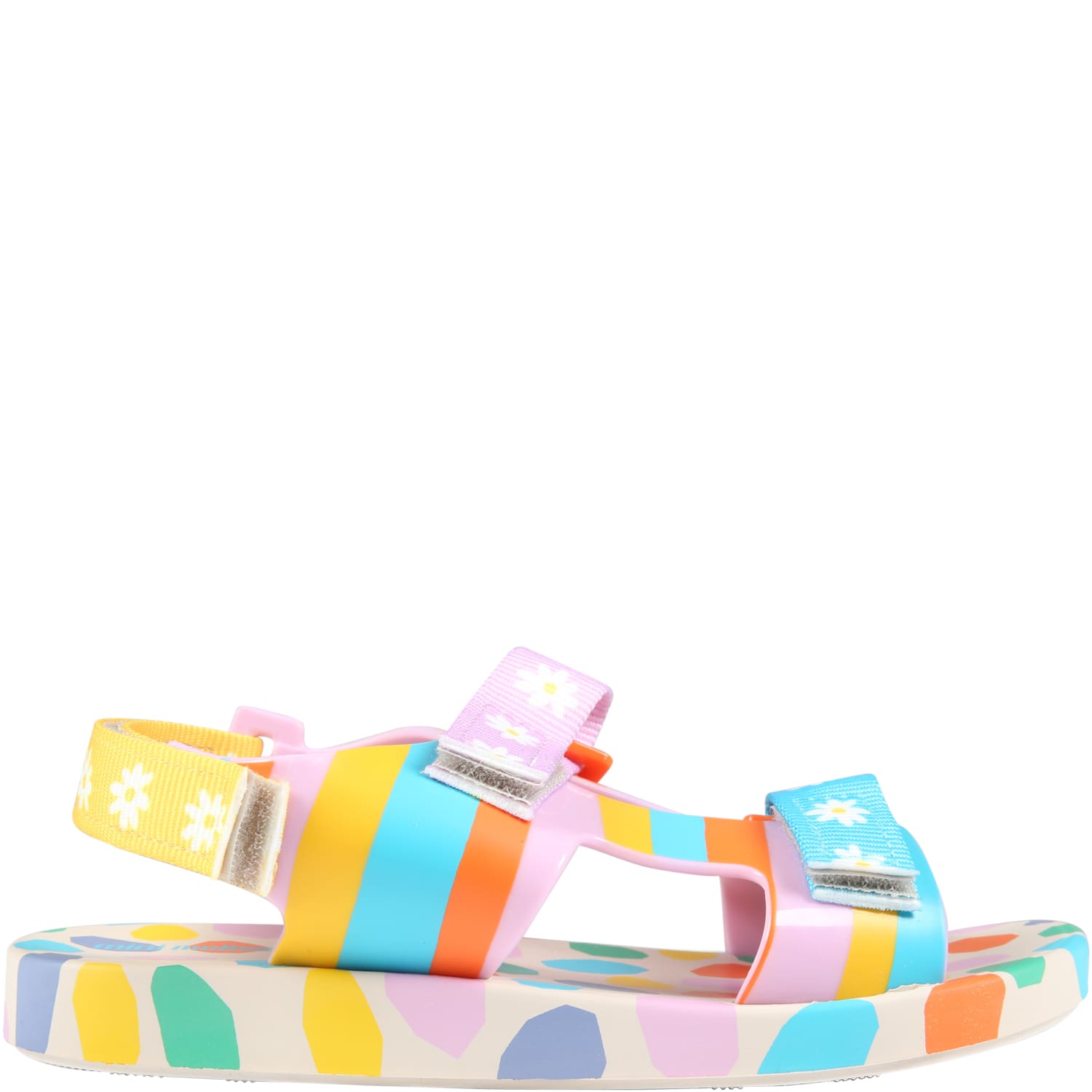Melissa Multicolor Sandals For Kids With Prints