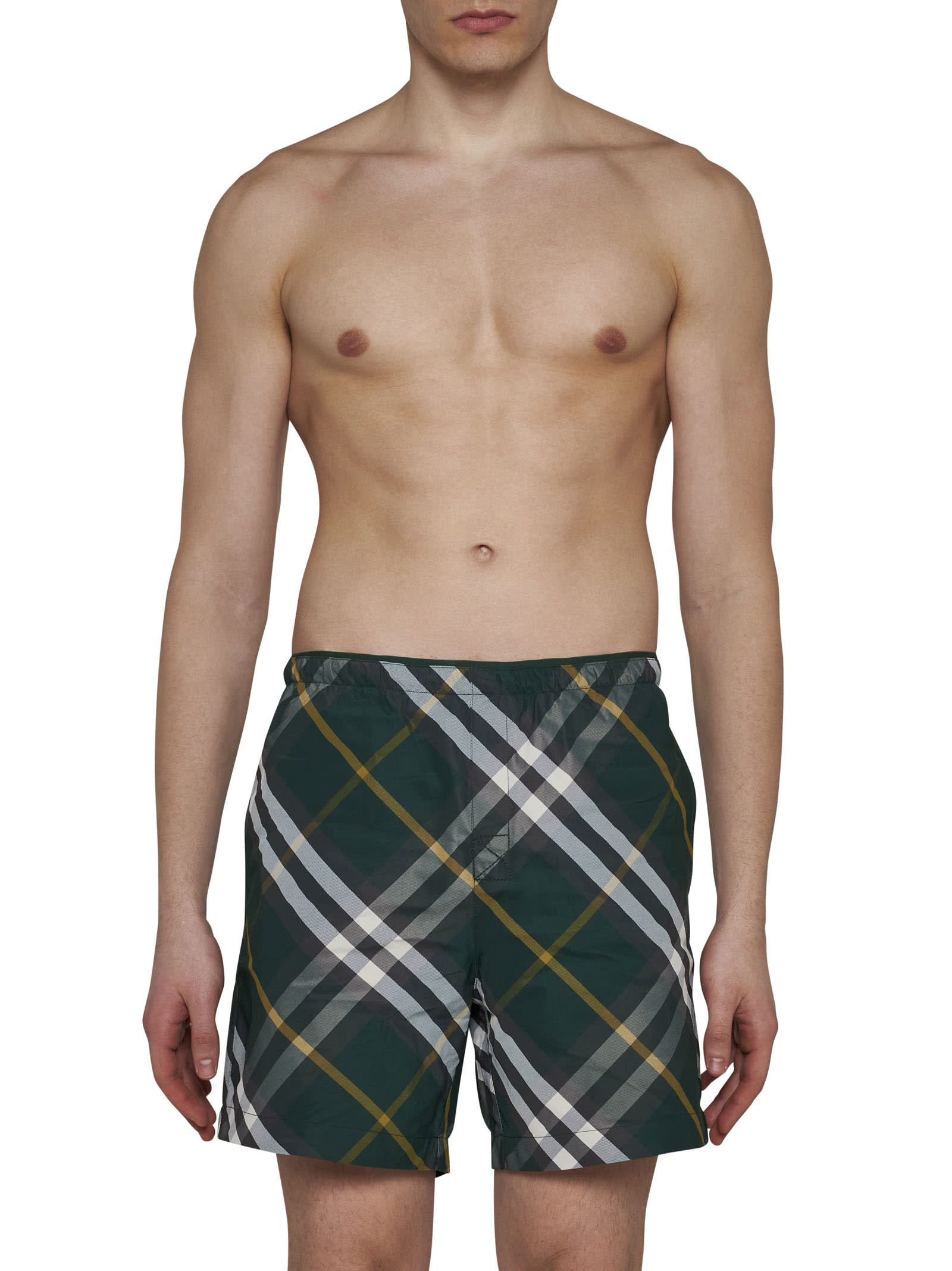 Shop Burberry Swimming Trunks In Ivy Ip Check