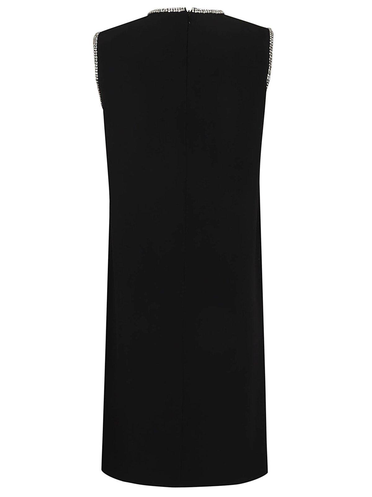 Shop Sportmax Embellished Crewneck Dress In 004 Nero