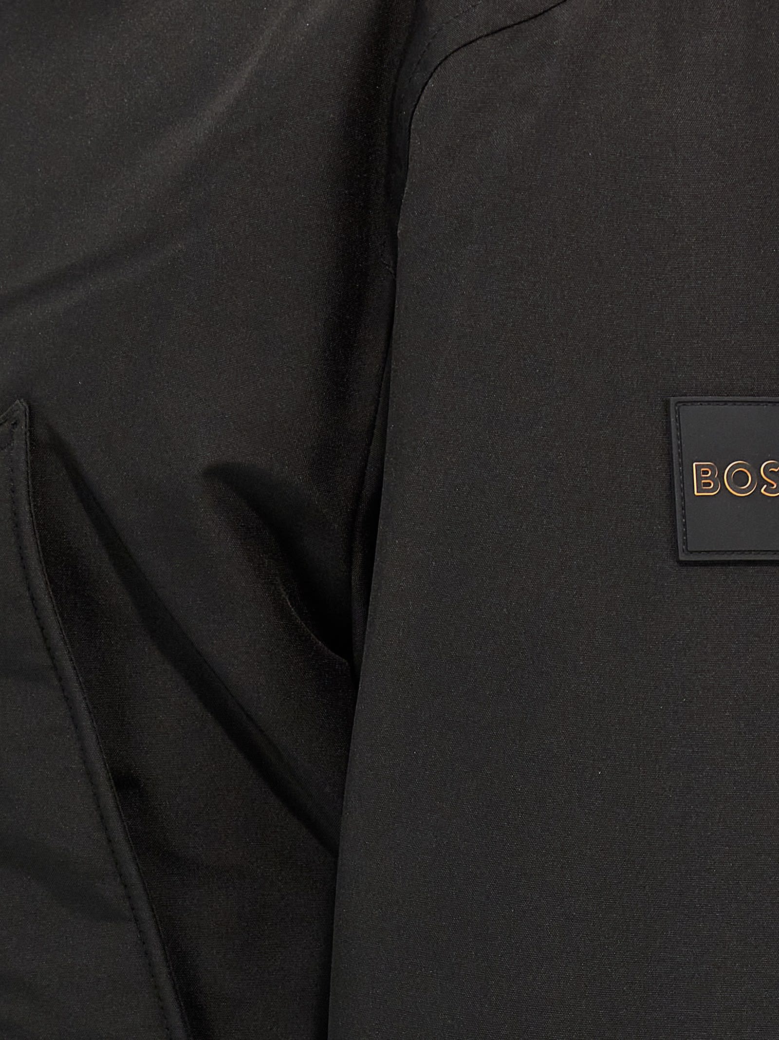 Shop Hugo Boss Osiass Parka In Black