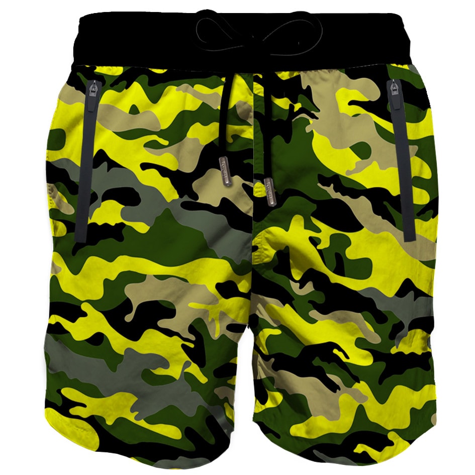 MC2 Saint Barth Camouflage Light Fabric Zipped Swim Shorts