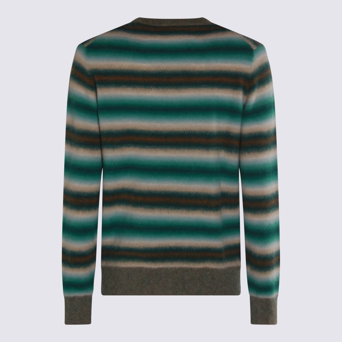 Piacenza Cashmere Multicolor Green Wool Knitwear In Green