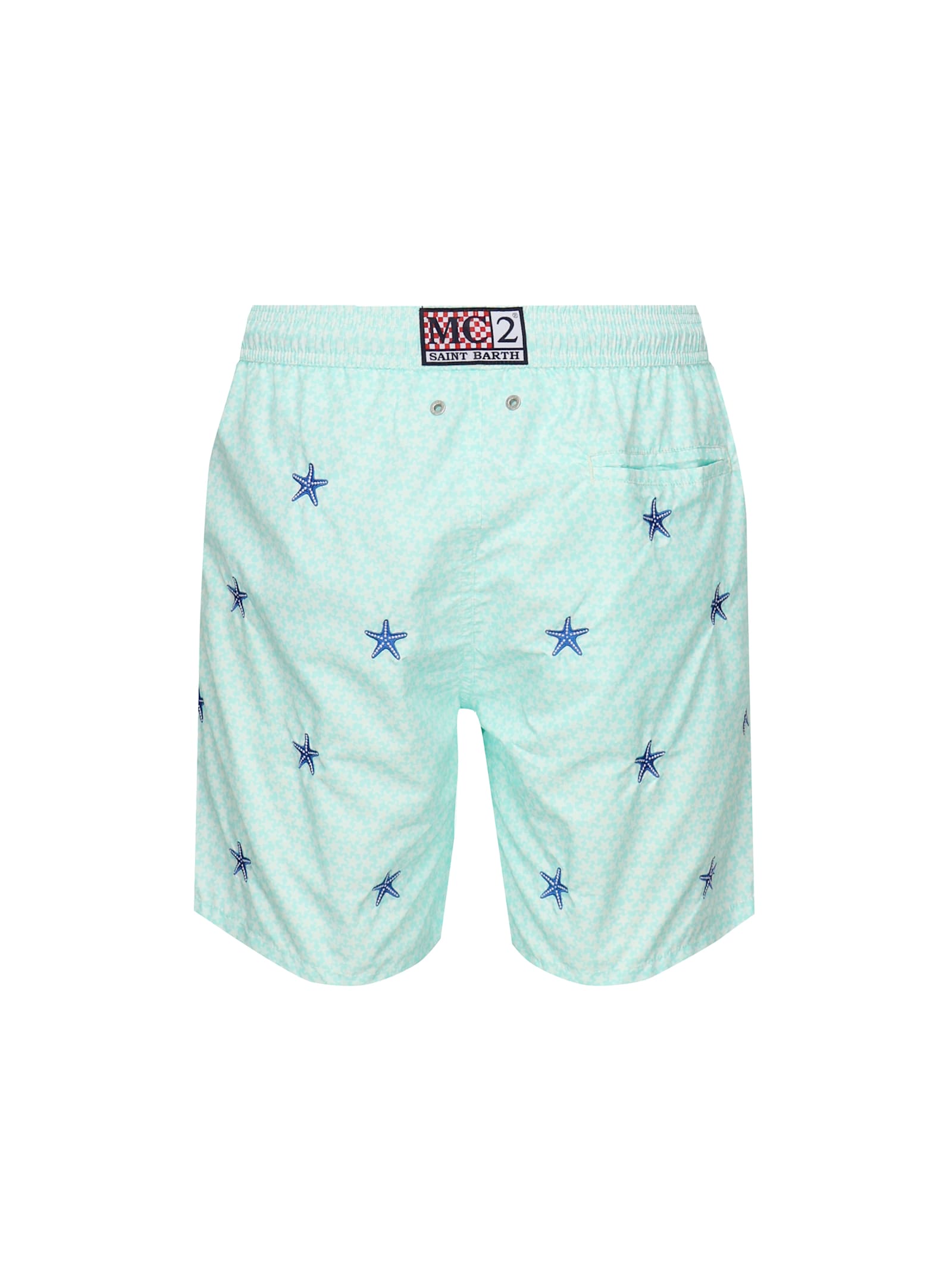 Mc2 Saint Barth Starfish-print Drawstring Swim Shorts In Multi