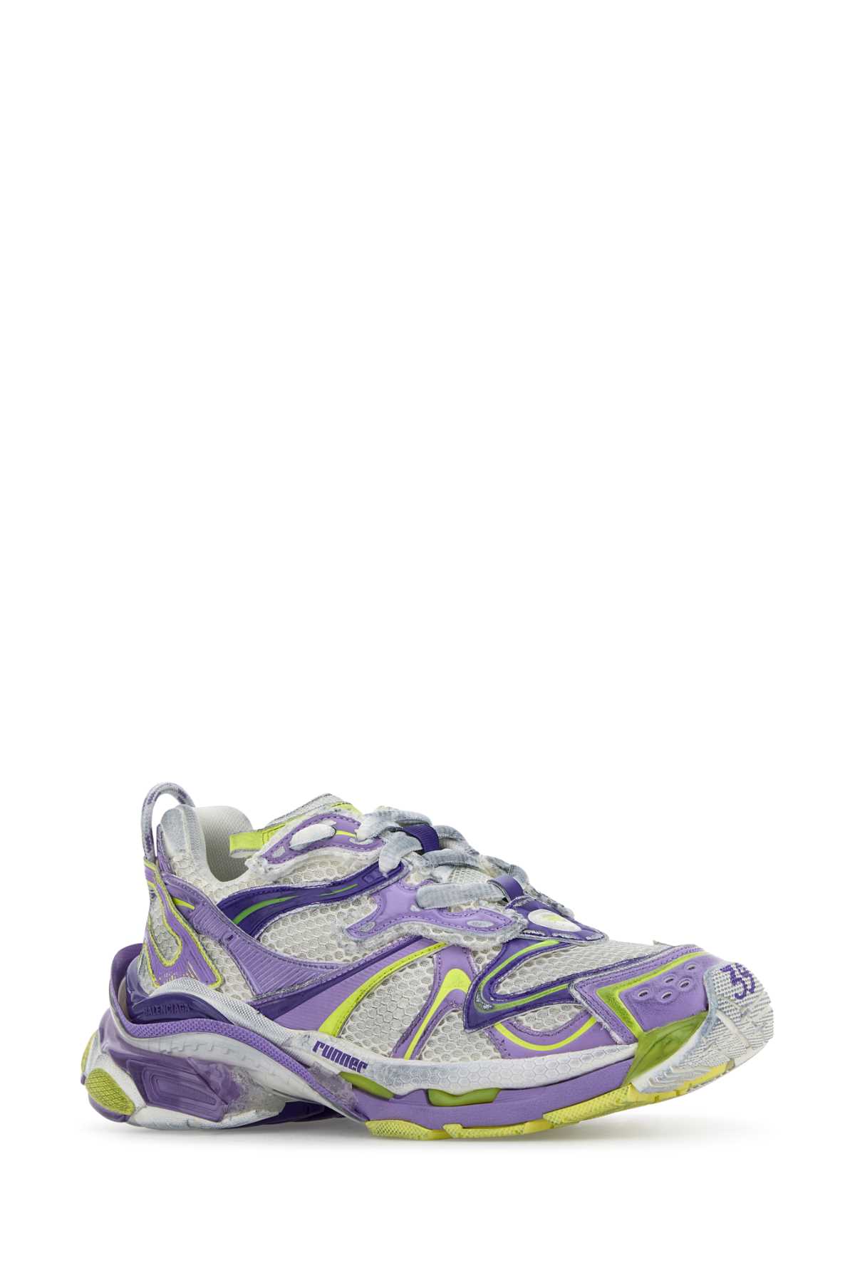 Shop Balenciaga Multicolor Runner 2 Sneakers In Eggshelllilacyel