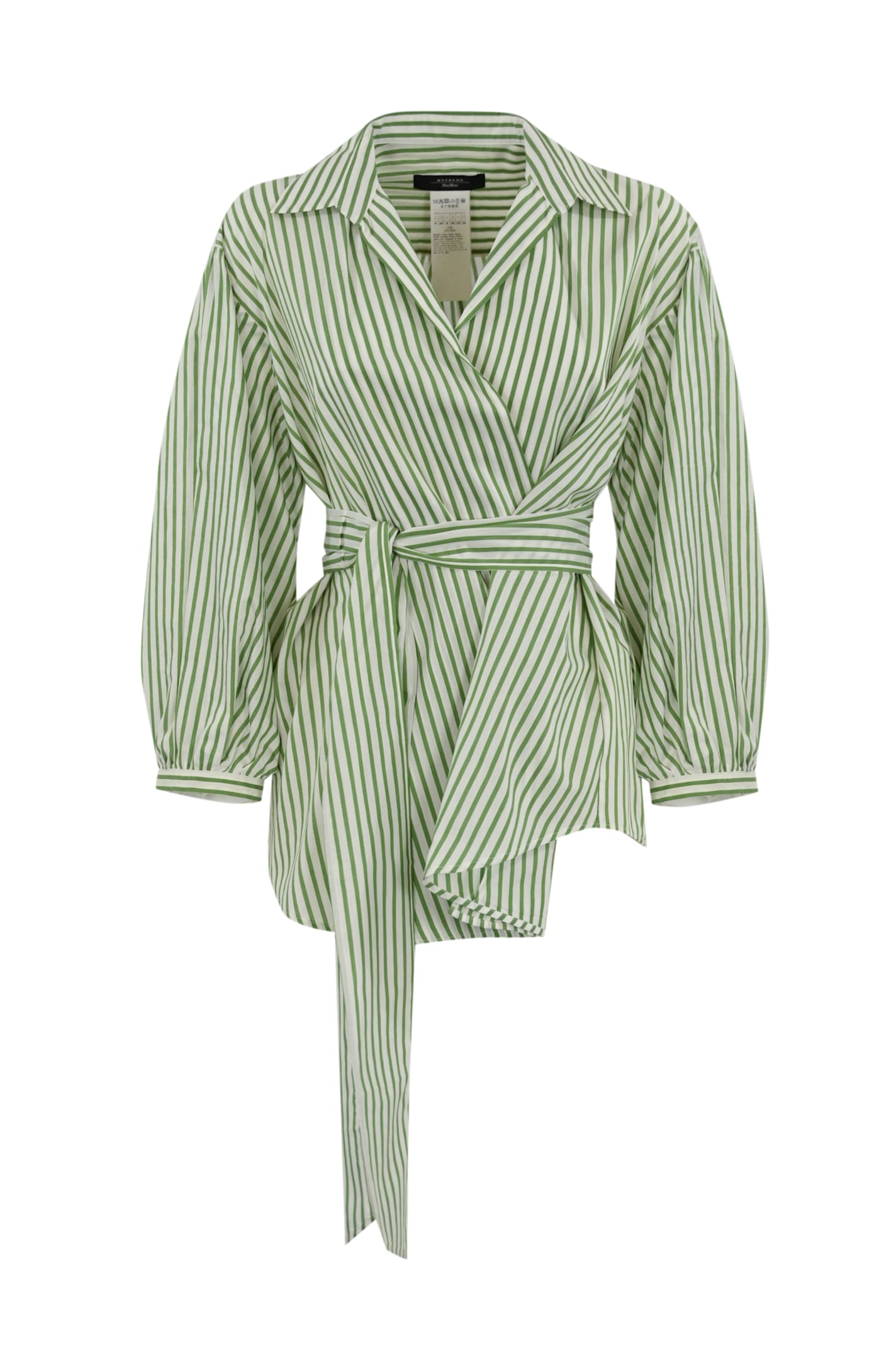 Weekend Max Mara Ceci Shirt In Cotton And Silk Canvas In Riga Pari