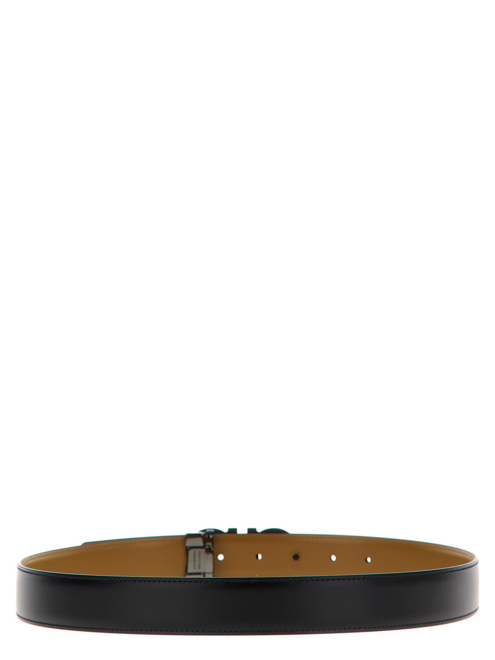 Ferragamo Reversible Gancini Belt In Black