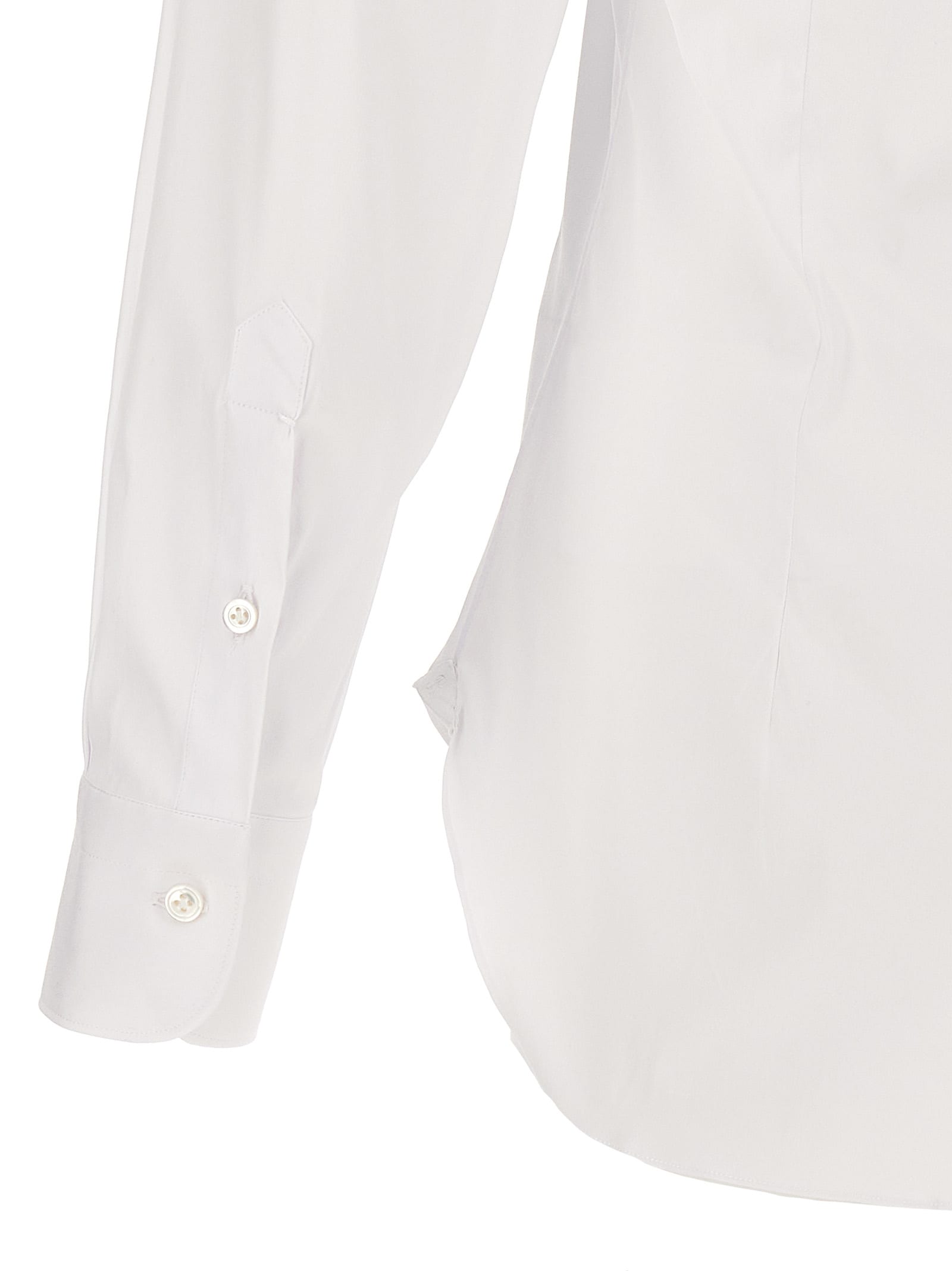 Shop Barba Napoli Poplin Shirt In White