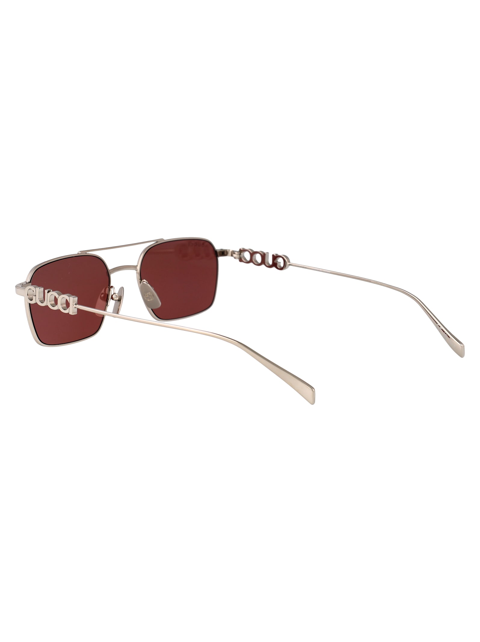 Gucci Gg1804s Linea Name Of Brand 004 Silver Red Sunglasses In Multi