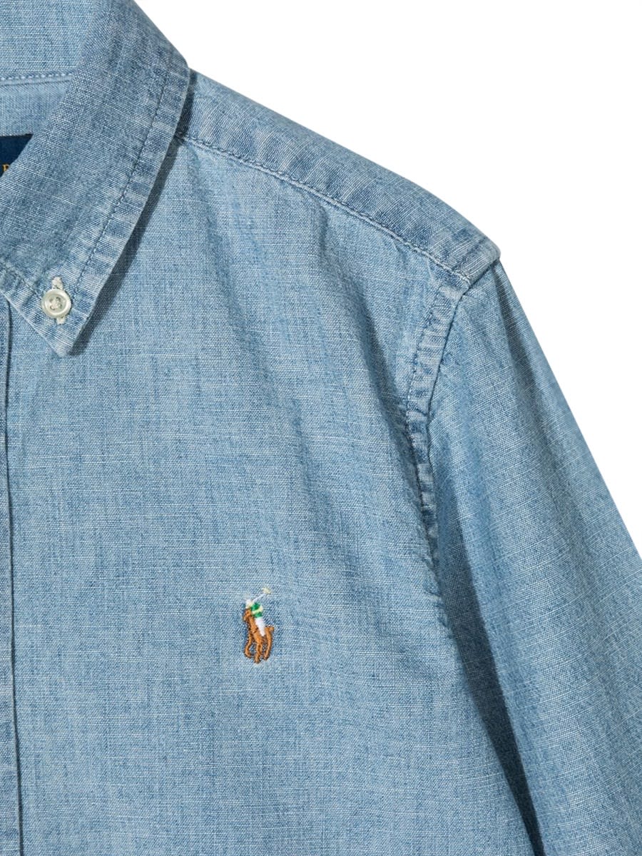 Polo Ralph Lauren Cotton Shirt In Blue
