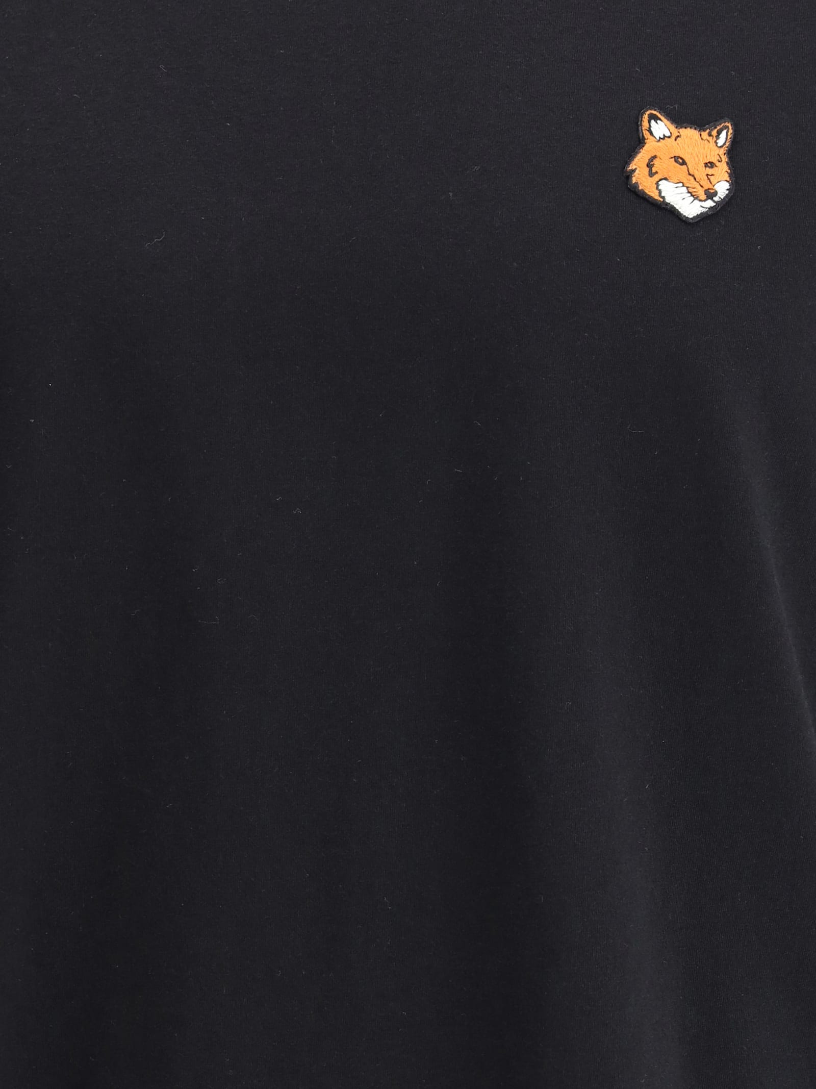 Maison Kitsuné Maison Kitsune Fox Head T Shirt In Black