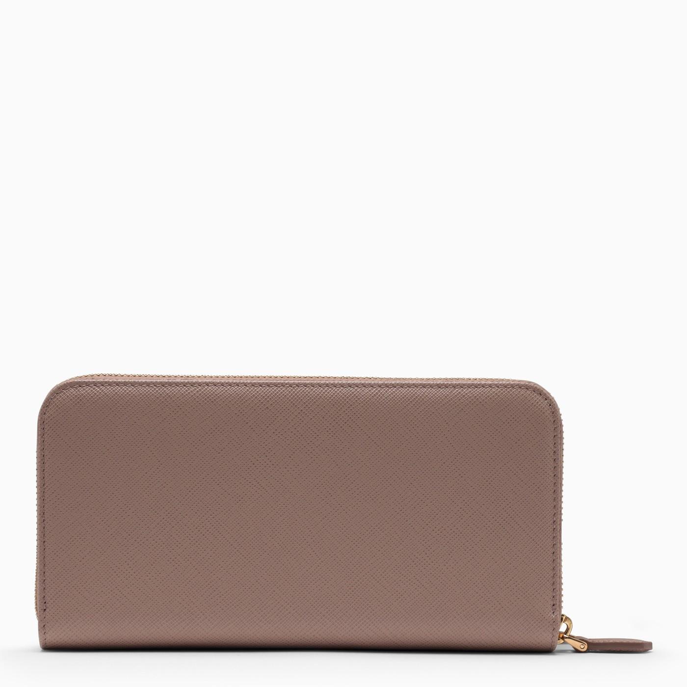 Prada Textured Leather Wallet With Gold-tone Hardware In F0236