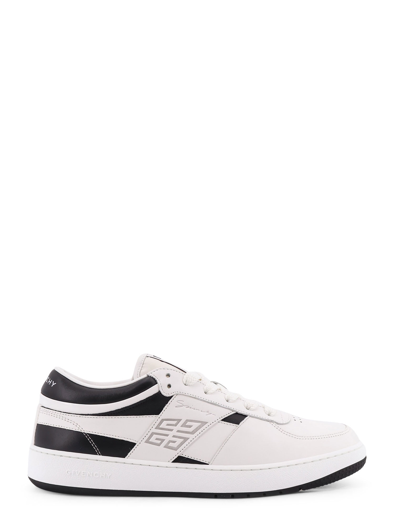 Givenchy White Leather Sneakers With Distinctive Logo In White