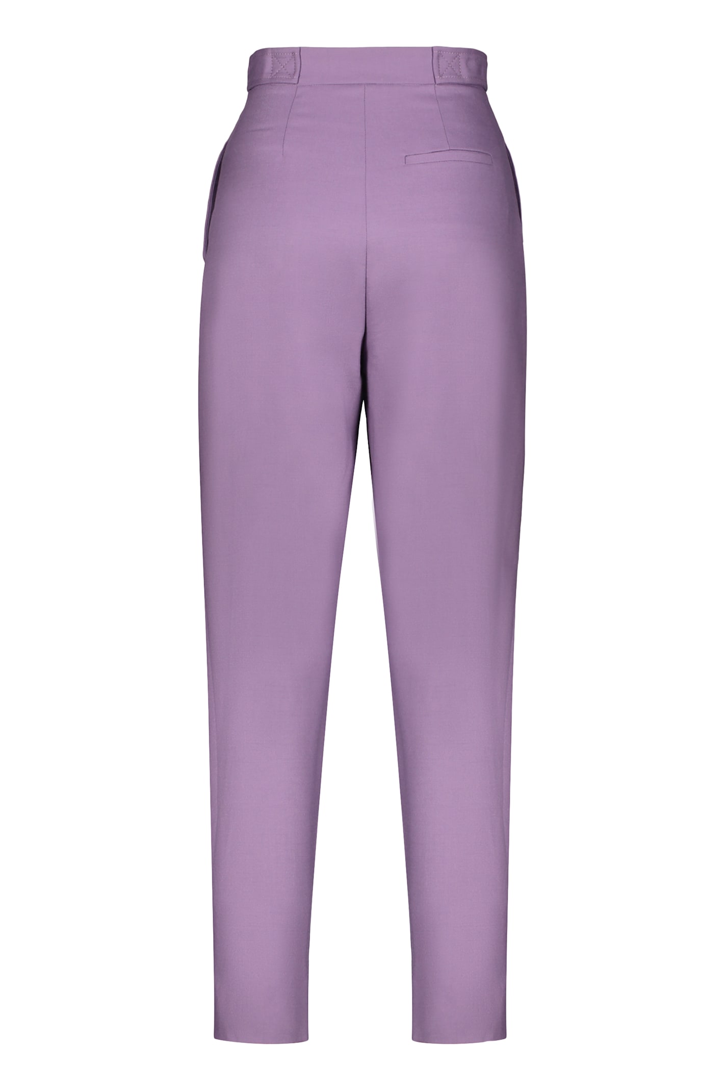 Alberta Ferretti Virgin Wool Trousers In Purple
