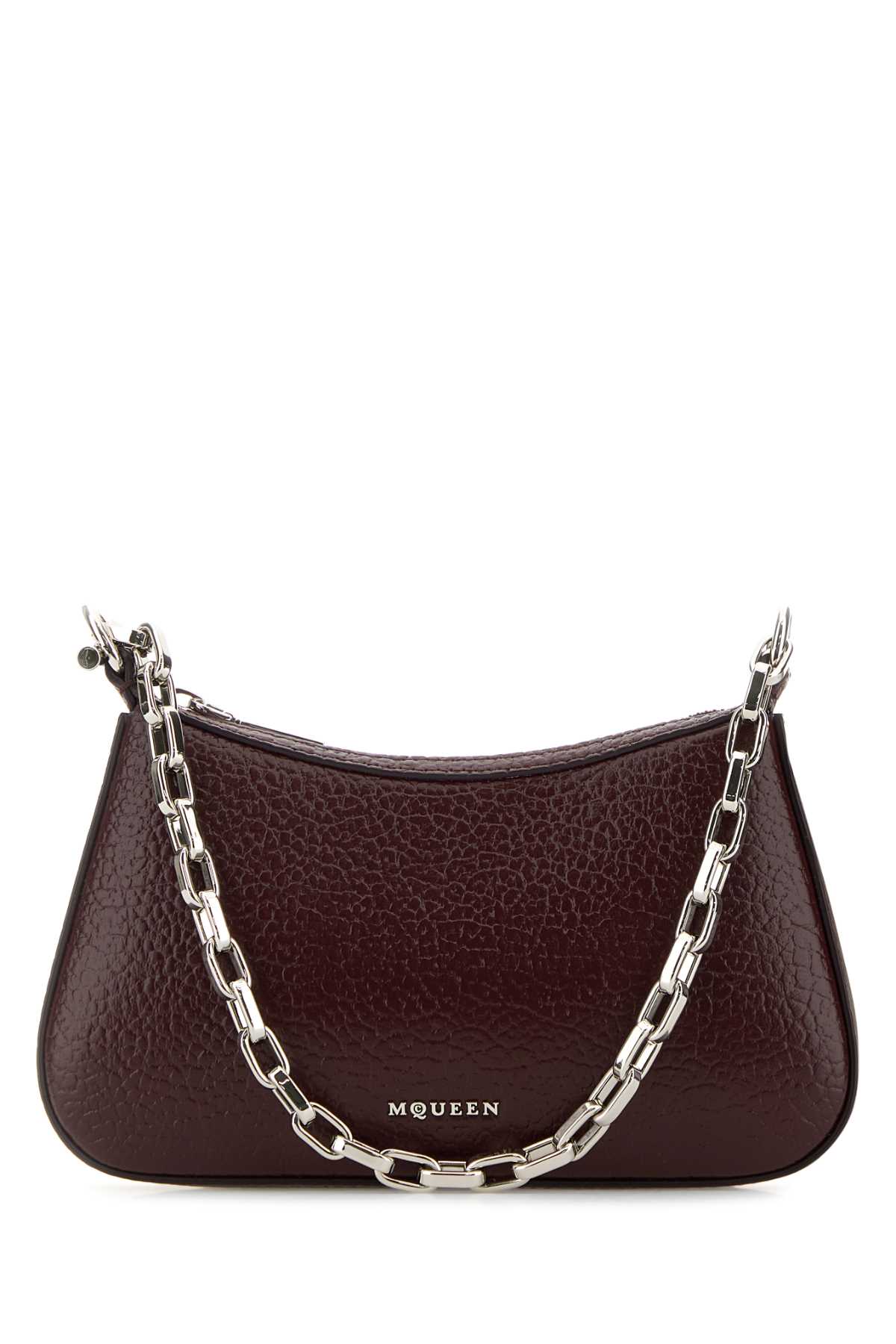 Burgundy Leather Mini T-bar Handbag