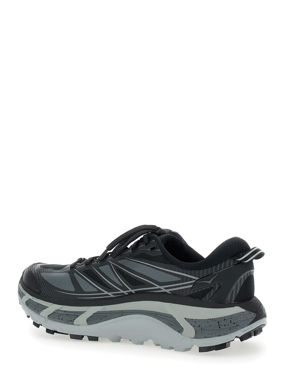Hoka Mafate Speed 2 Black Low Top Sneakers With Logo Print On The Side In Tech Fabric Unisex In Multi
