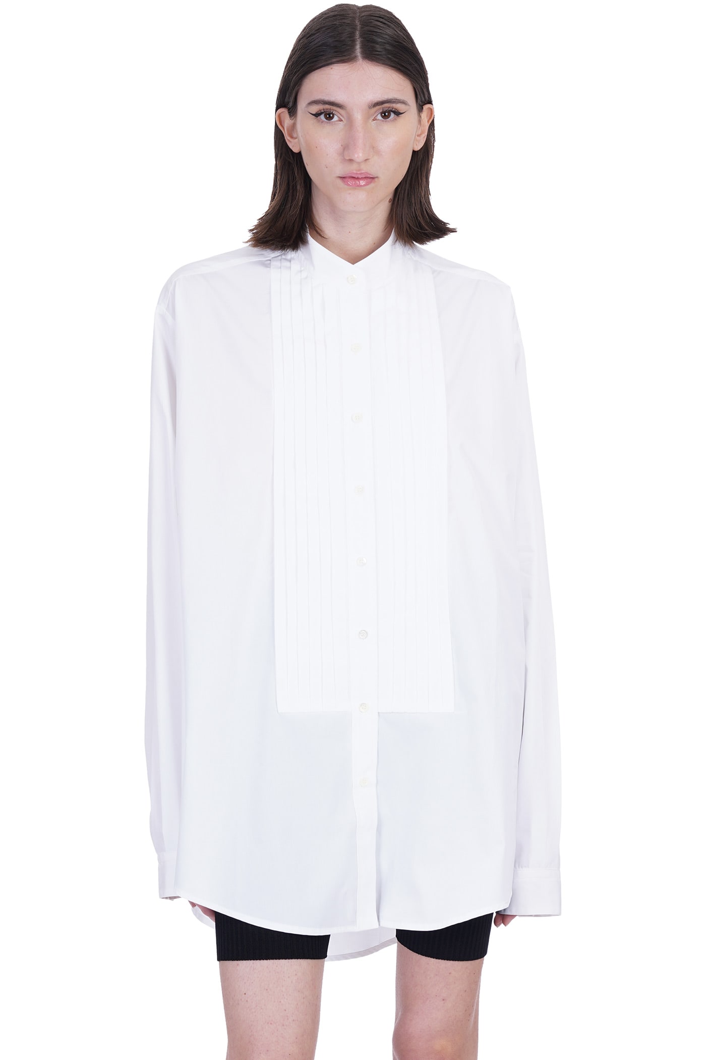 Laneus Dress In White Cotton