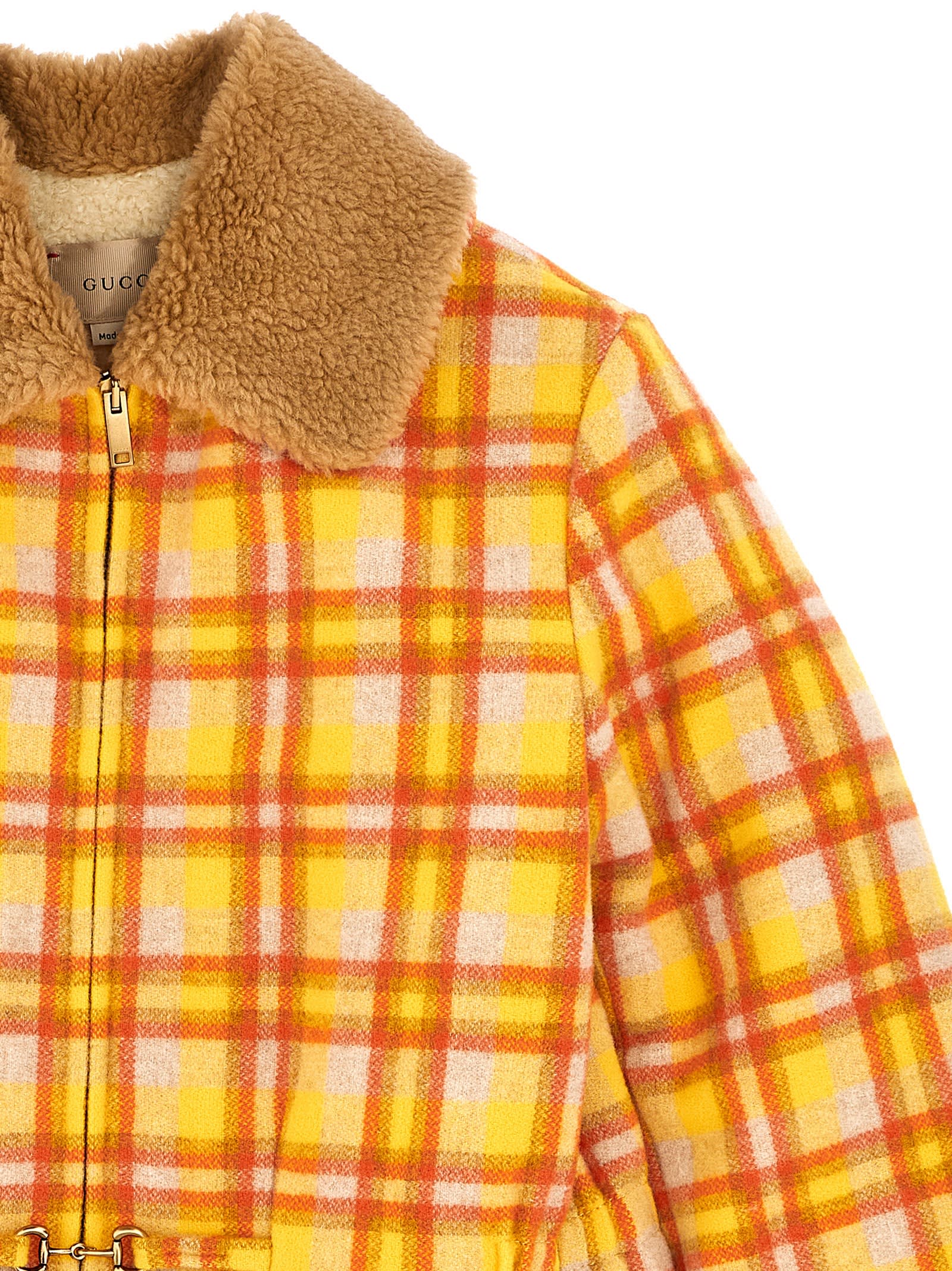 Gucci Check Coat In Multicolor