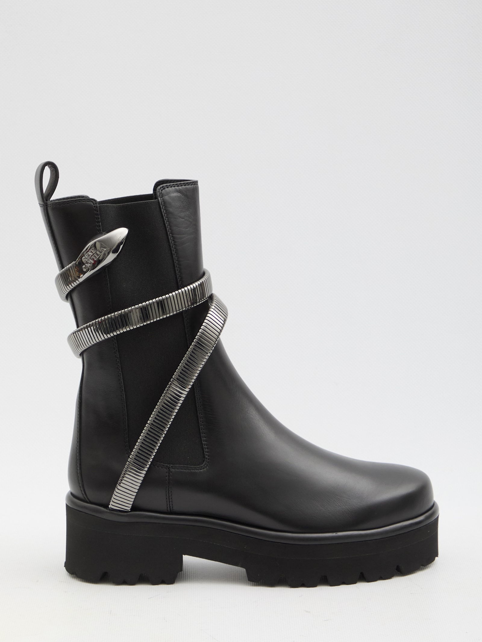 Shop René Caovilla Juniper 45 Biker Boots In Black