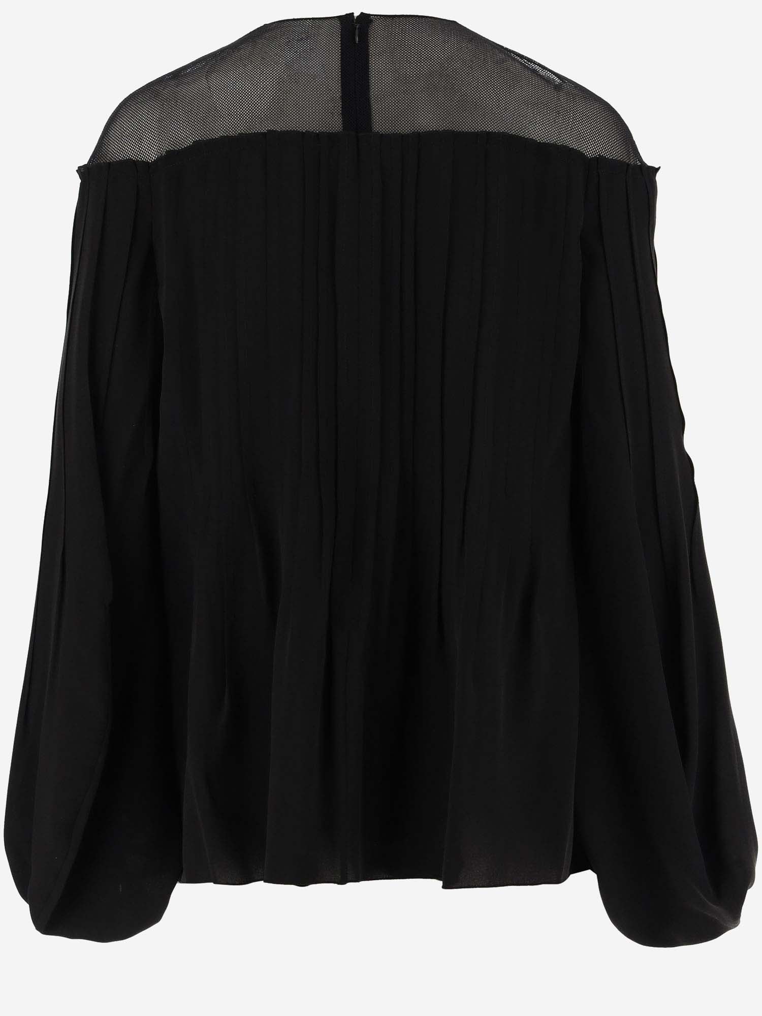 Shop Chloé Silk Blouse With Embroidery In Black