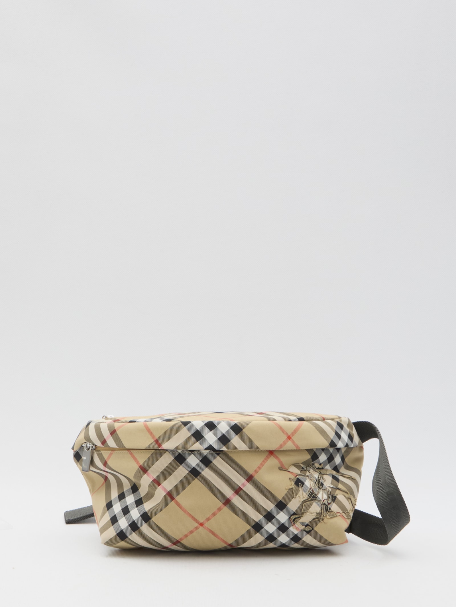 Burberry Check Belt Bag In Beige