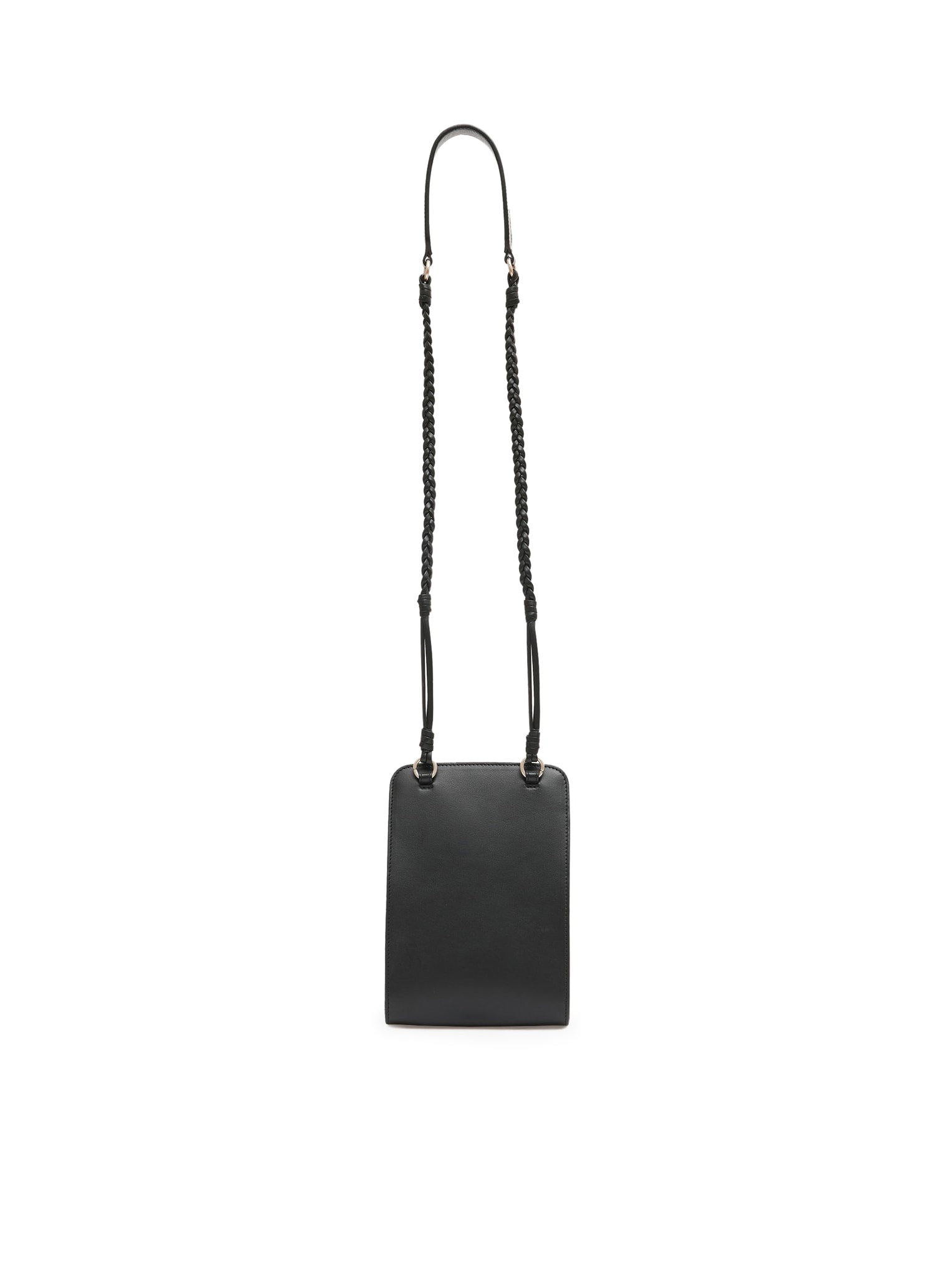 Shop Durazzi Milano Tile Bagcalfskin Leather With Branded D-ring In Black