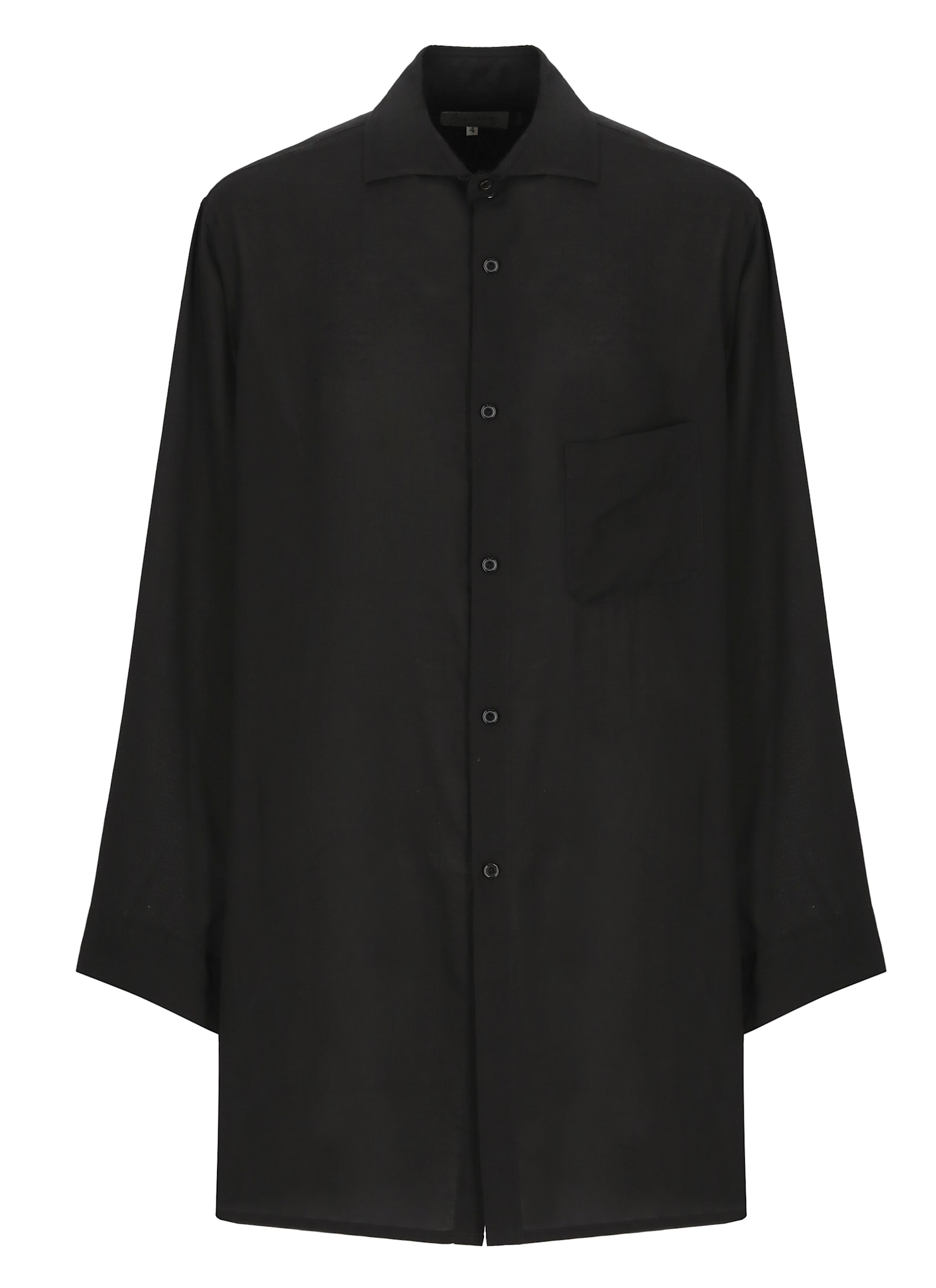 Shop Yohji Yamamoto Cellulose Overshirt In Black