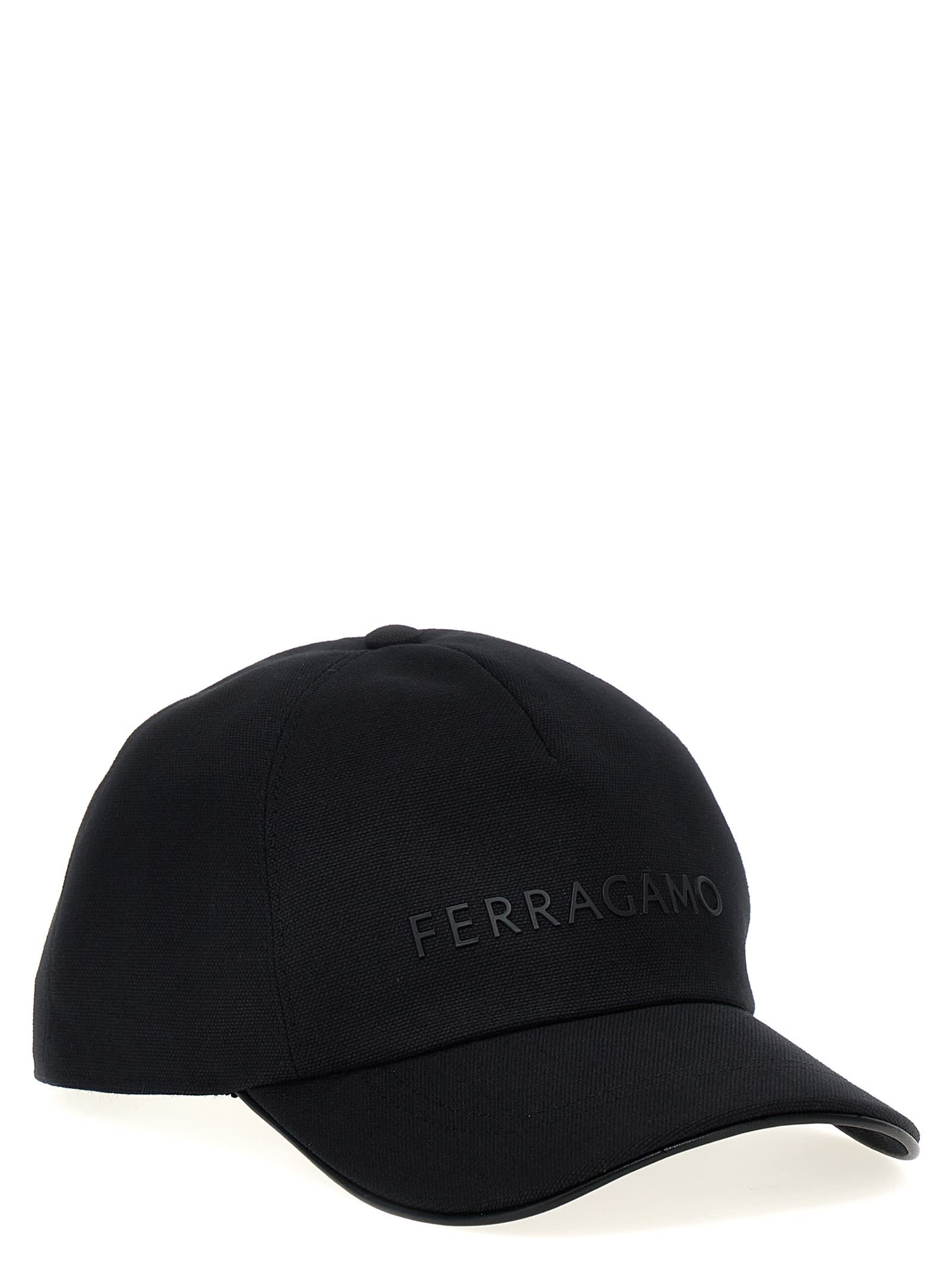 Shop Ferragamo Bas Ferrlett Baseball Cap In Black