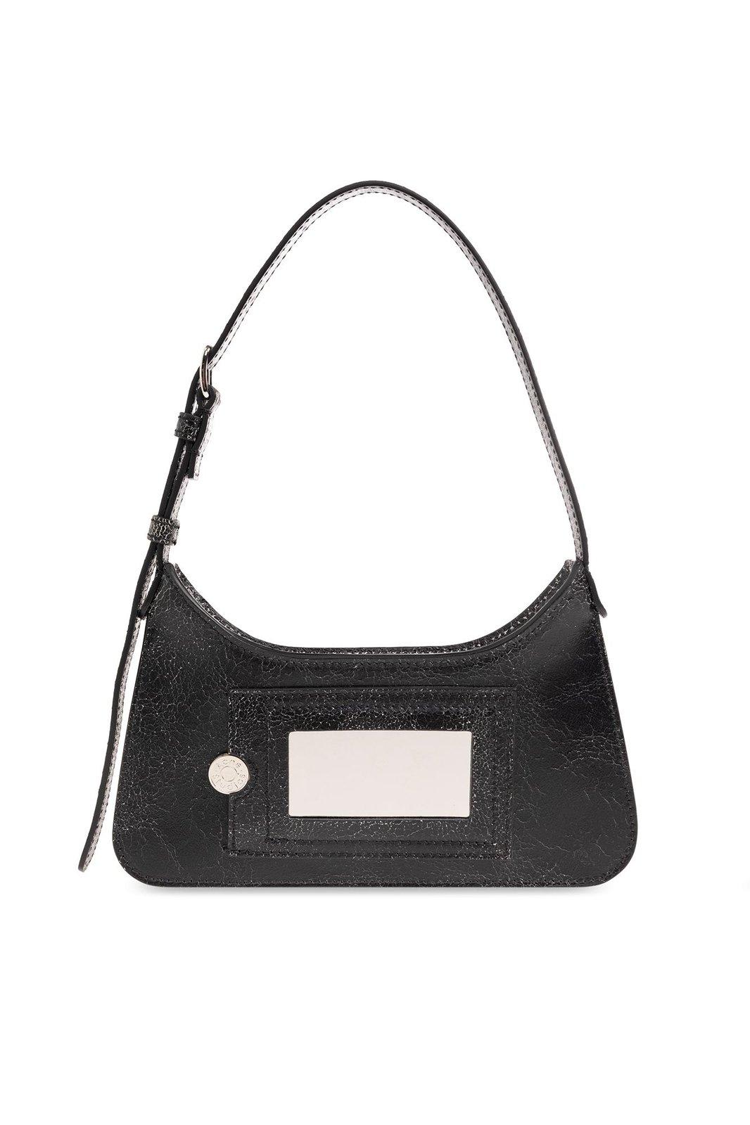 Shop Acne Studios Platt Logo Detailed Micro Shoulder Bag In Black