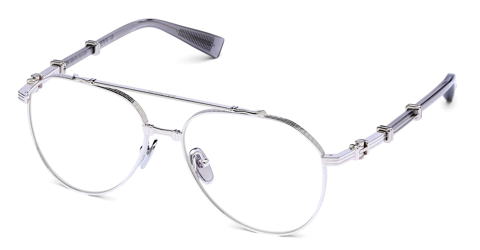 Balmain Pilot-frame Glasses In Metallic