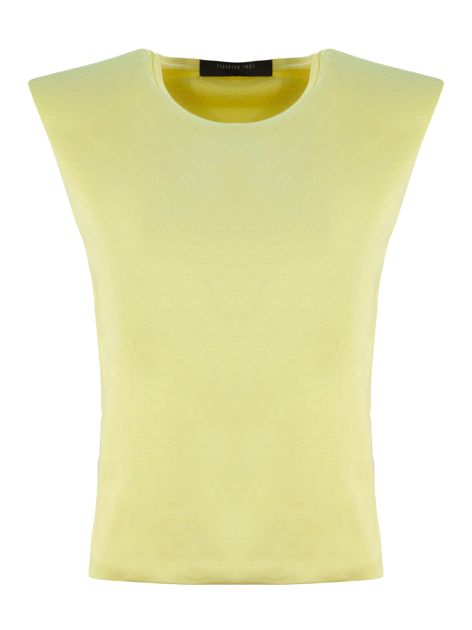 Federica Tosi Yellow Cotton T-shirt