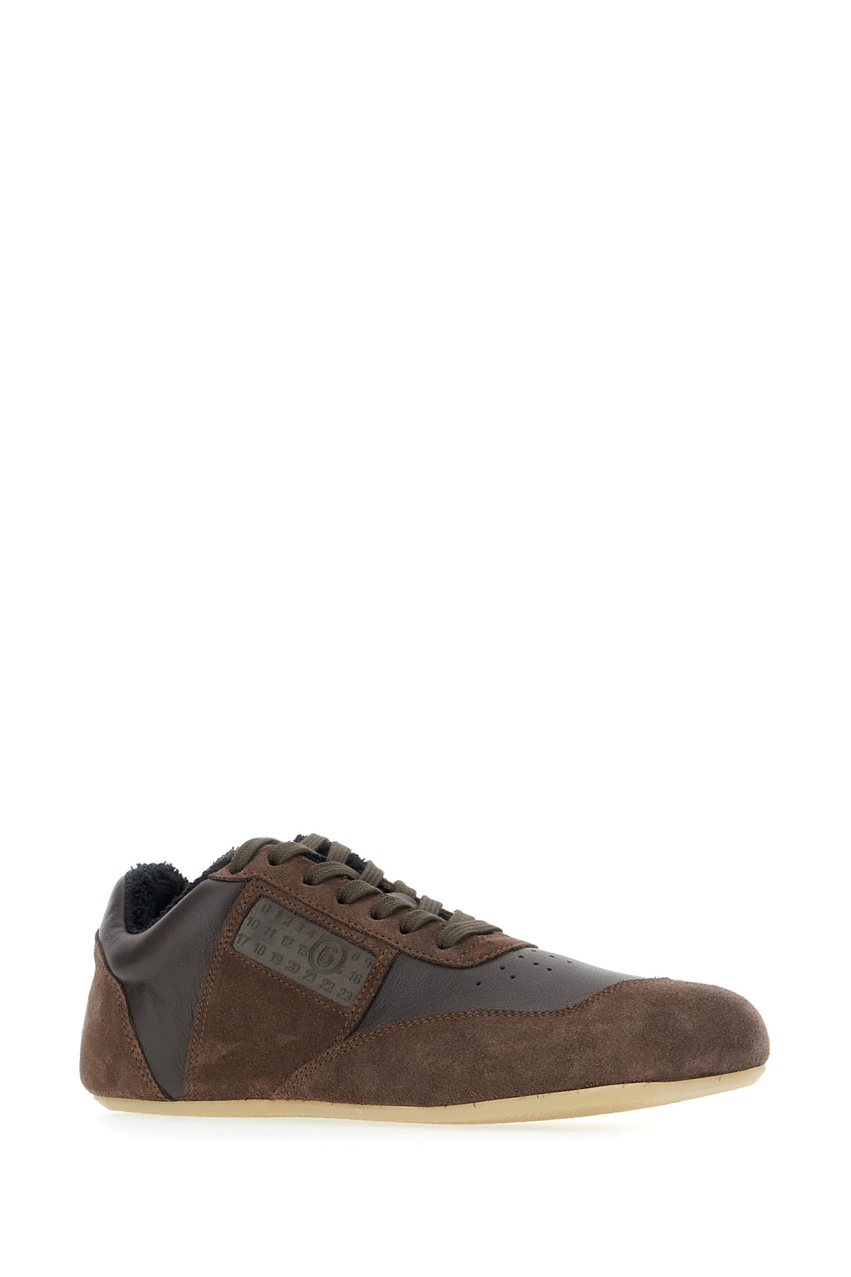 Mm6 Maison Margiela Brown Suede Sneakers In Brown