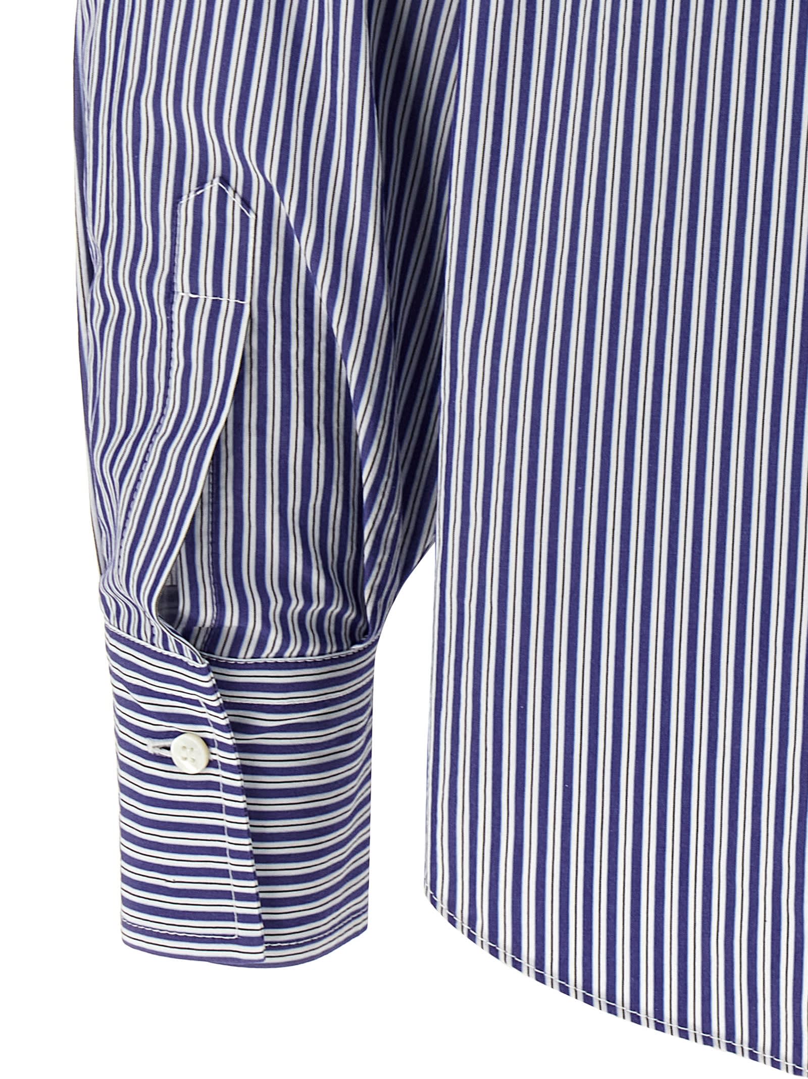Brunello Cucinelli Monile Striped Shirt Shirt And Blouse Multicolor In Multicolor