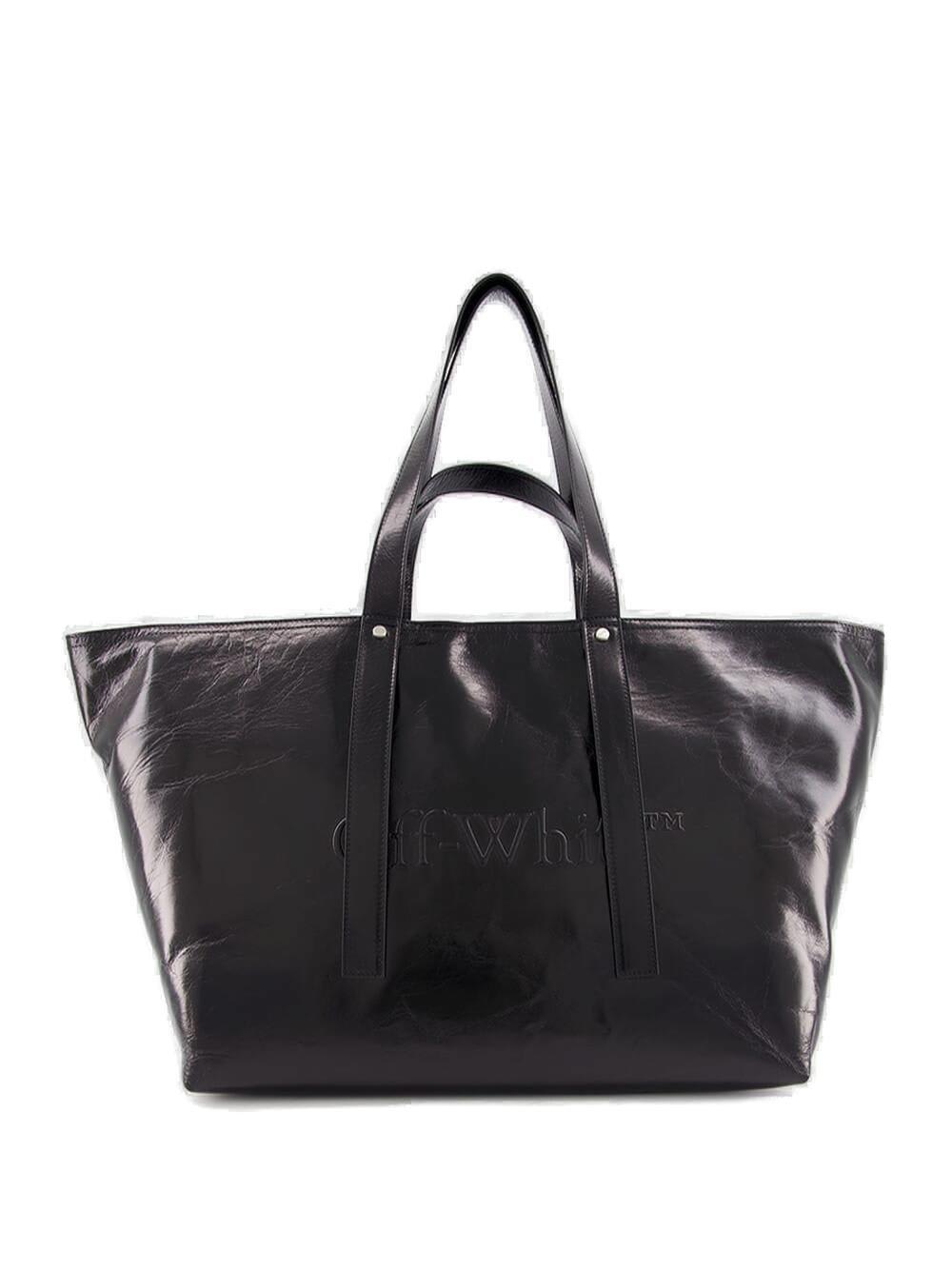 Shop Off-white Bookish Day Off Logo Embossed Tote Bag In Black - No Color