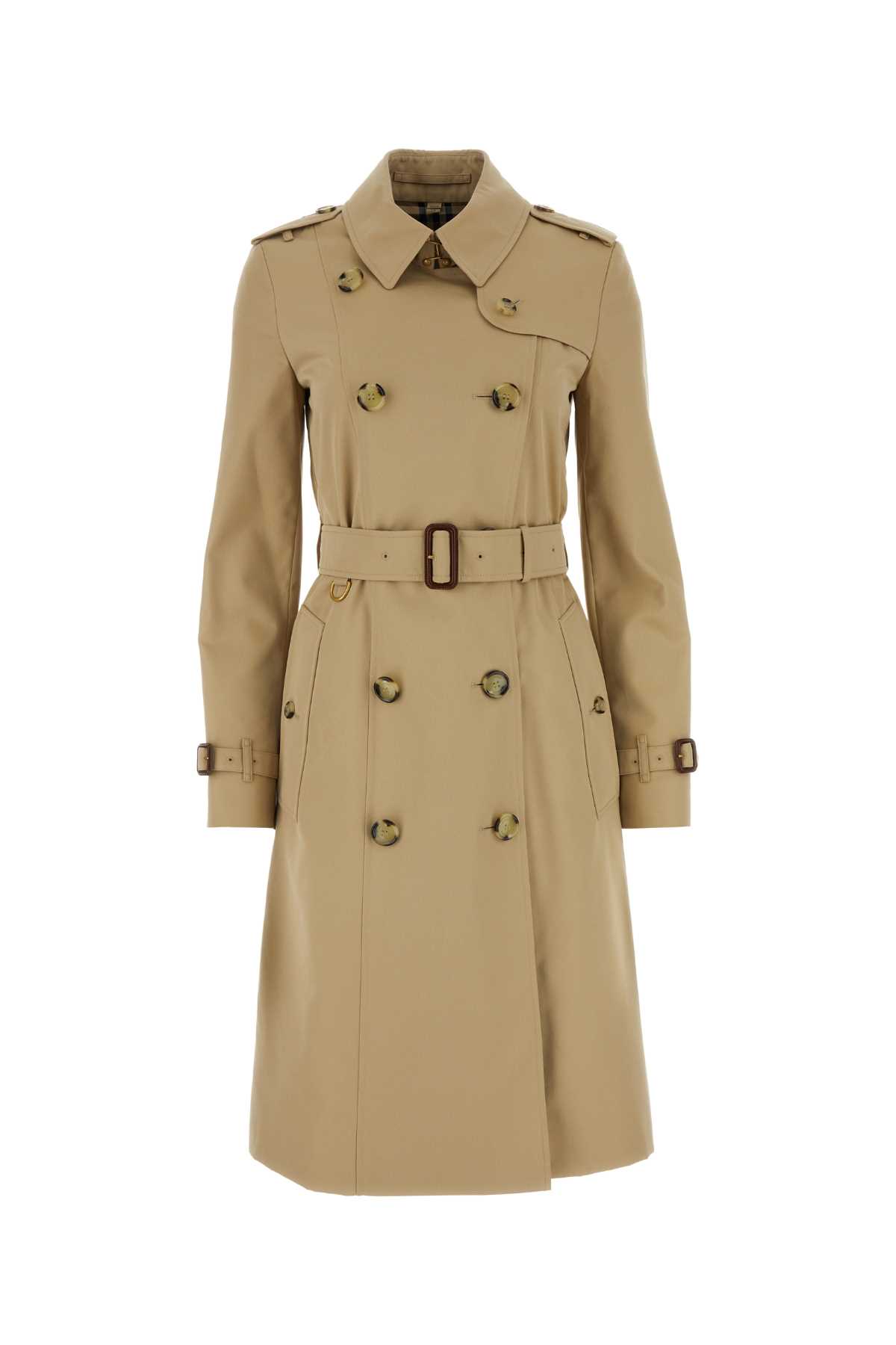 Shop Burberry Beige Gabardine Heritage Chelsea Trench Coat In Honey