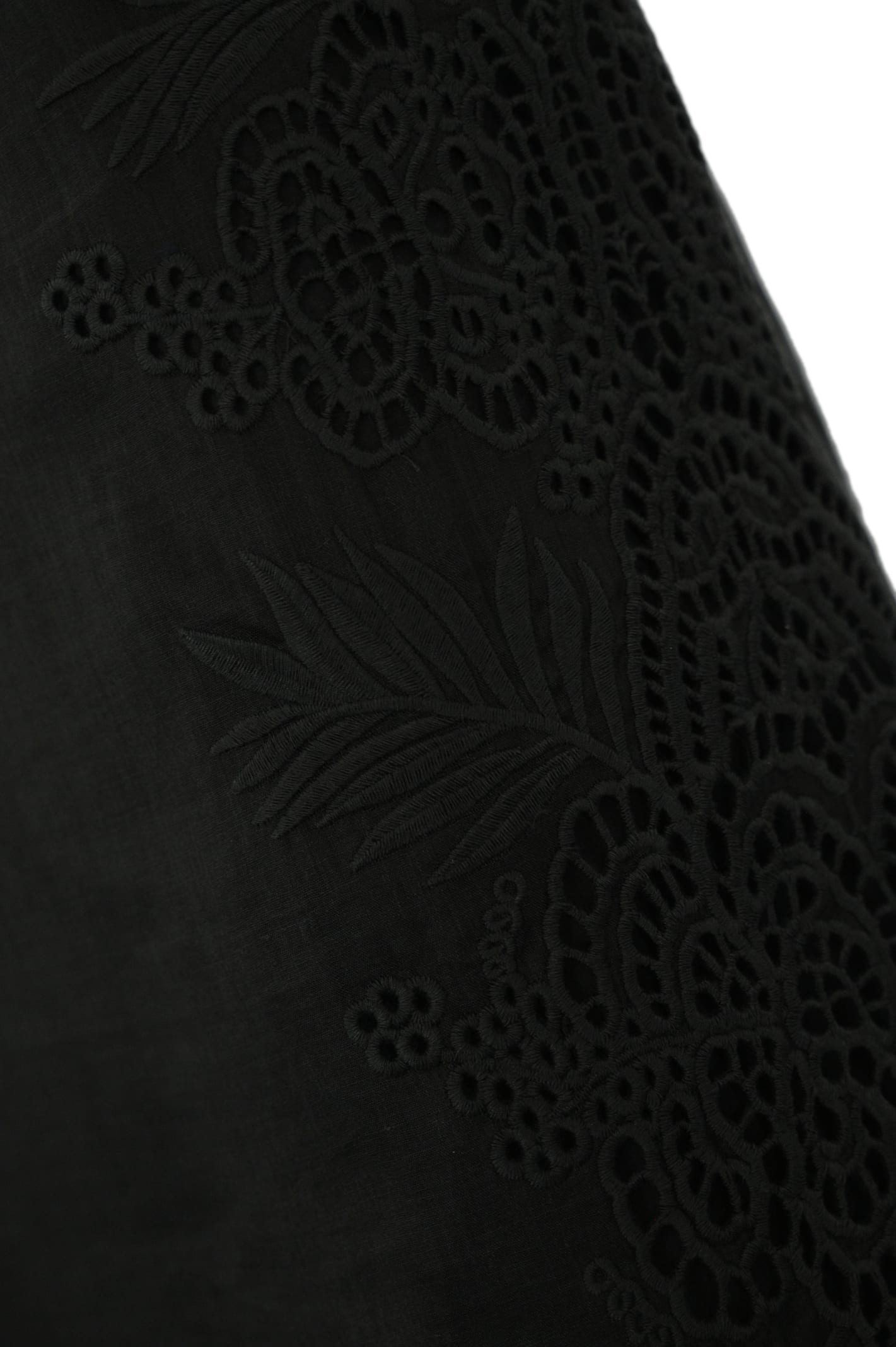 Max Mara Fify Ramie Skirt In Nero