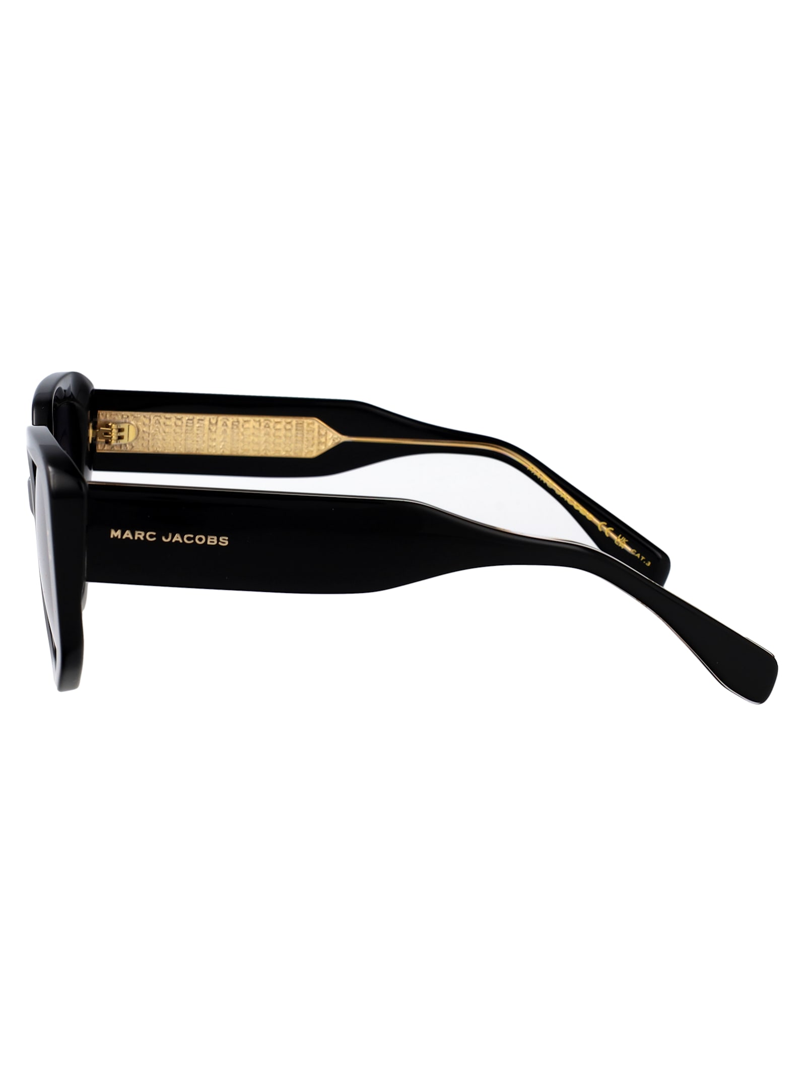 Marc Jacobs Black Acetate Sunglasses In Black