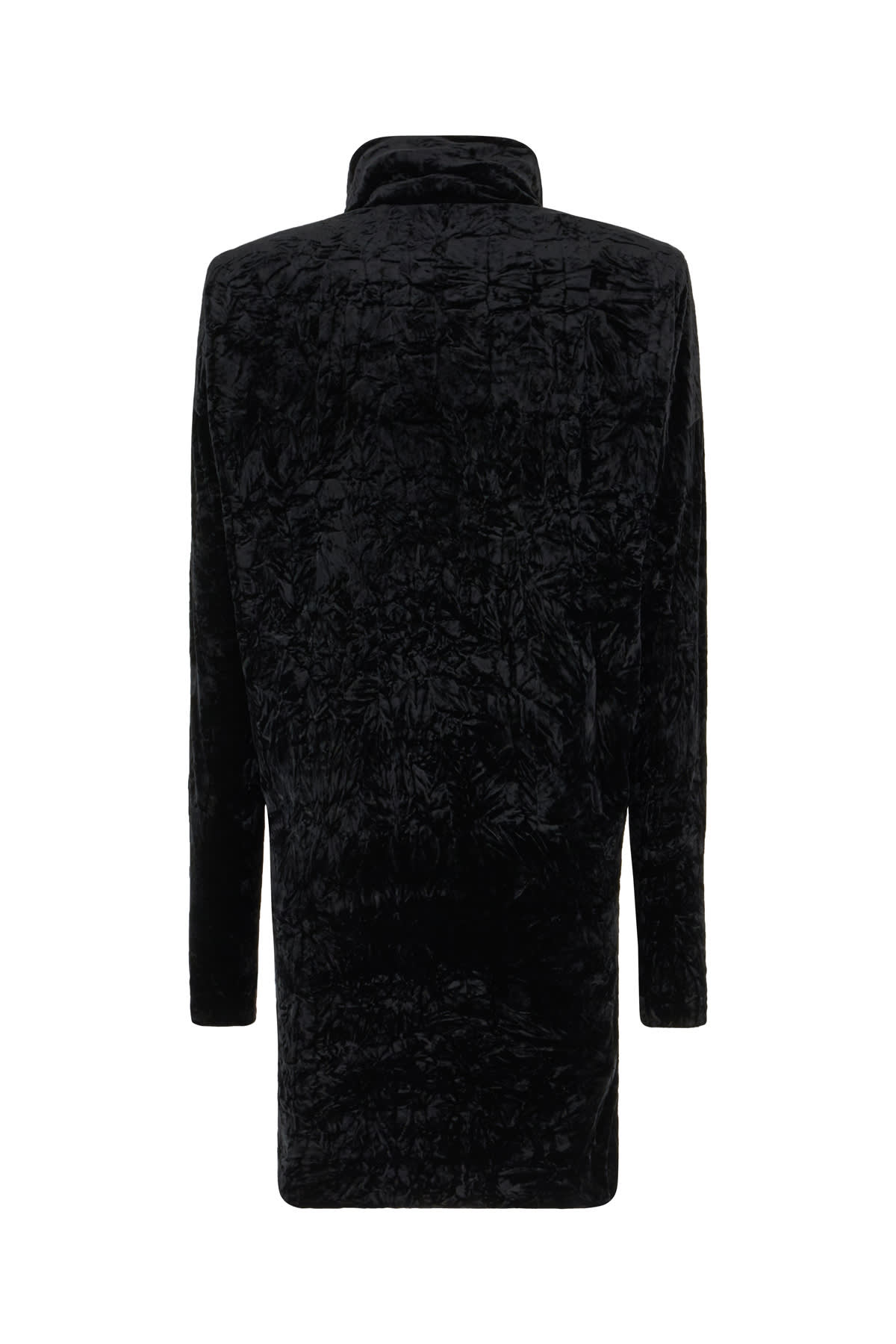 Shop Saint Laurent Black Velvet Dress In 1000