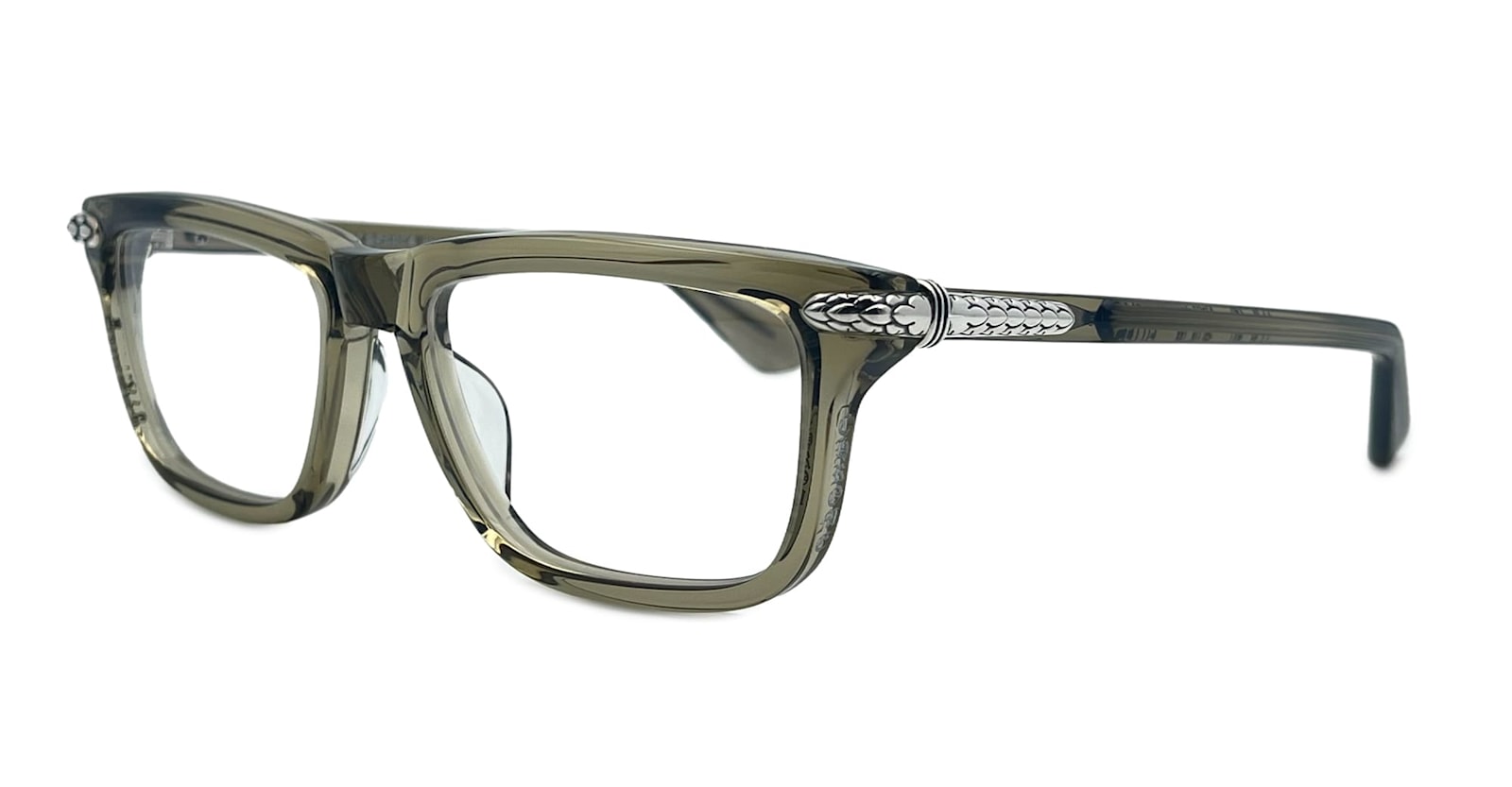 Shop Chrome Hearts Little Dinger - Army Glasses In Army Green