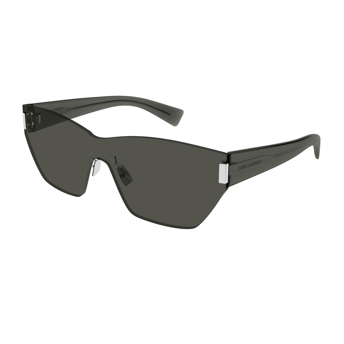 Shop Saint Laurent Sl 755 Linea Corner Angle 001 Grey Grey Sunglasses