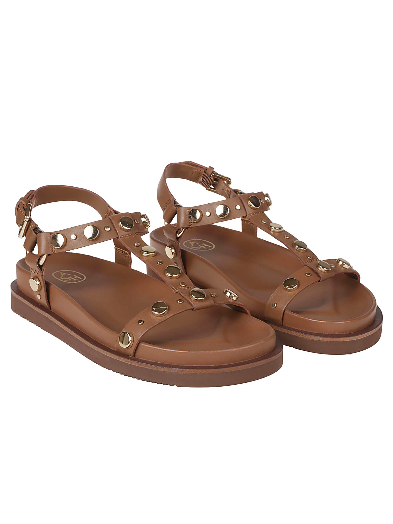 Ash Ugo Cannella Sandals In Camel Brown In Cinnamon
