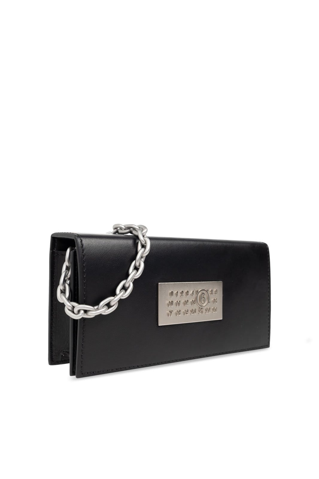 Shop Mm6 Maison Margiela Numeric Chain Wallet In Black