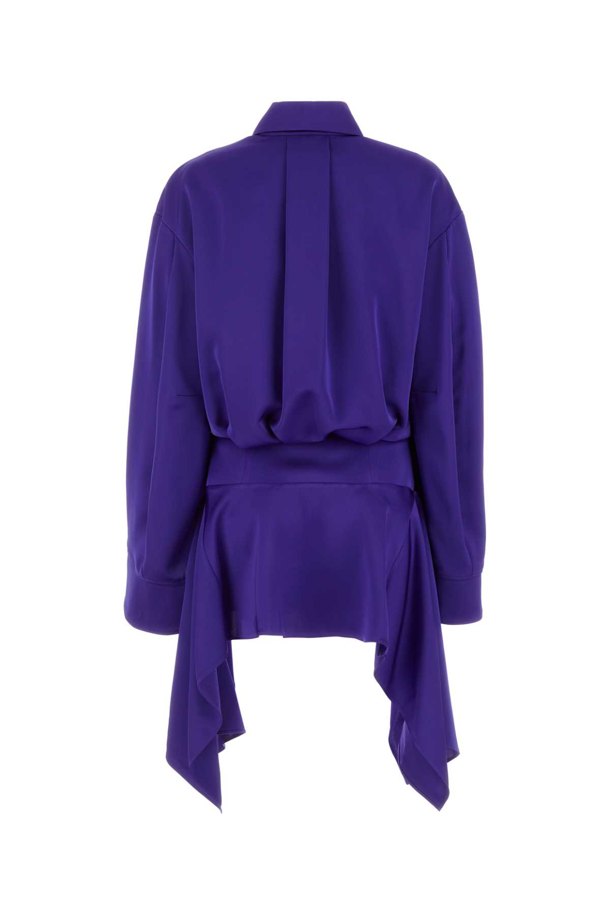 Attico Purple Satin Mischa Dress In Vividviolet