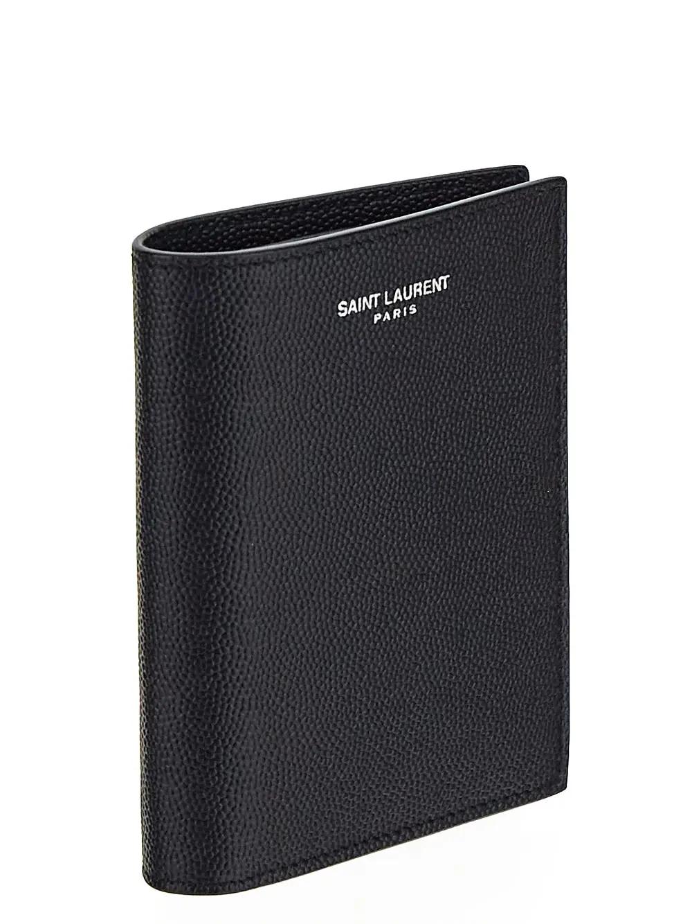 Saint Laurent Paris Credit Card Wallet In Black