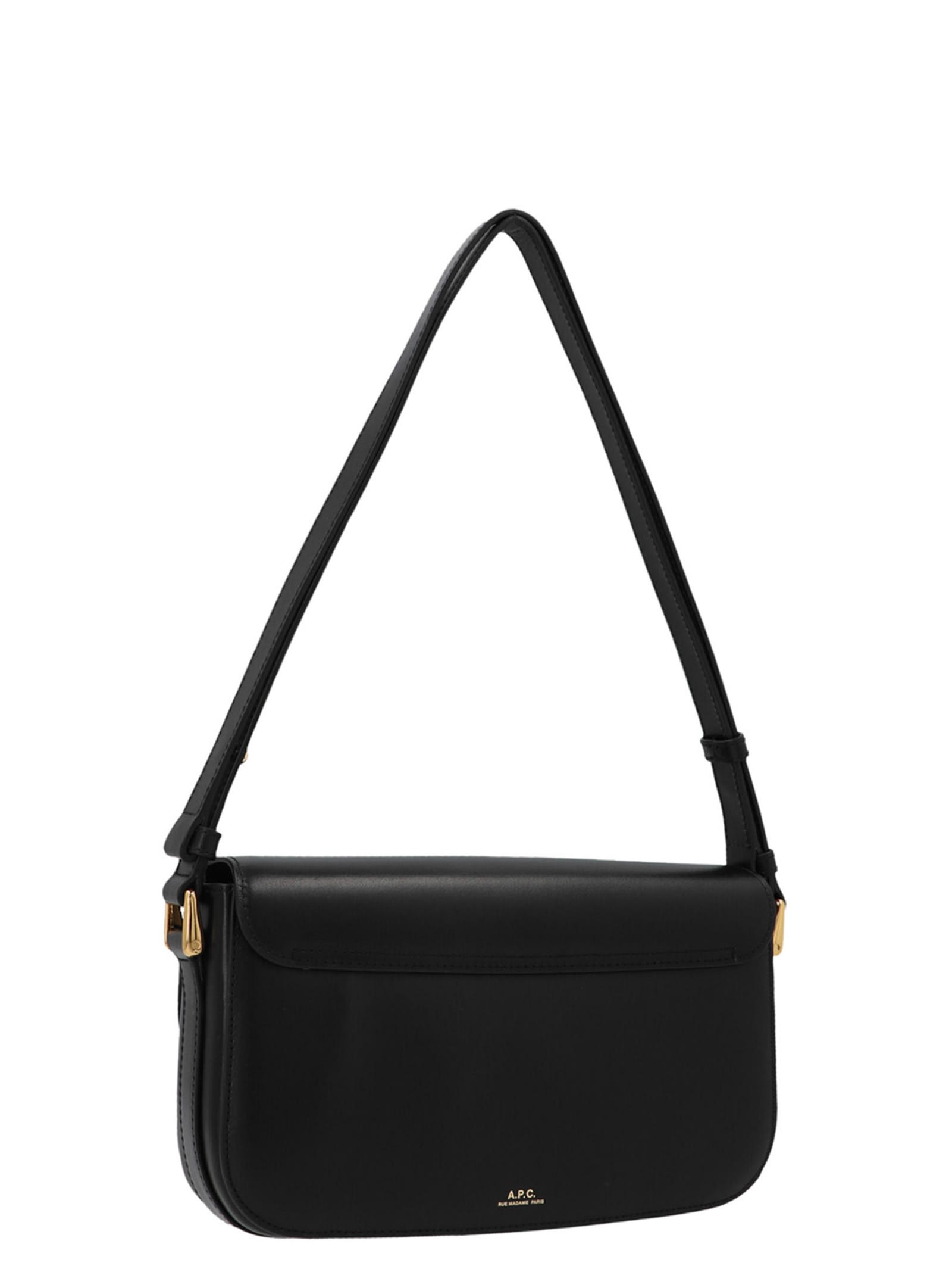 Shop Apc Grace Baguette Shoulder Bag In Black