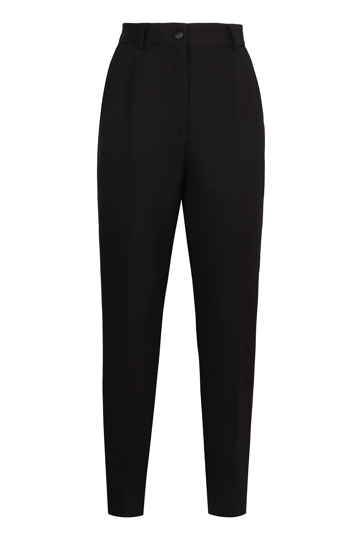 Shop Dolce & Gabbana Stretch Gabardine Trousers In Black