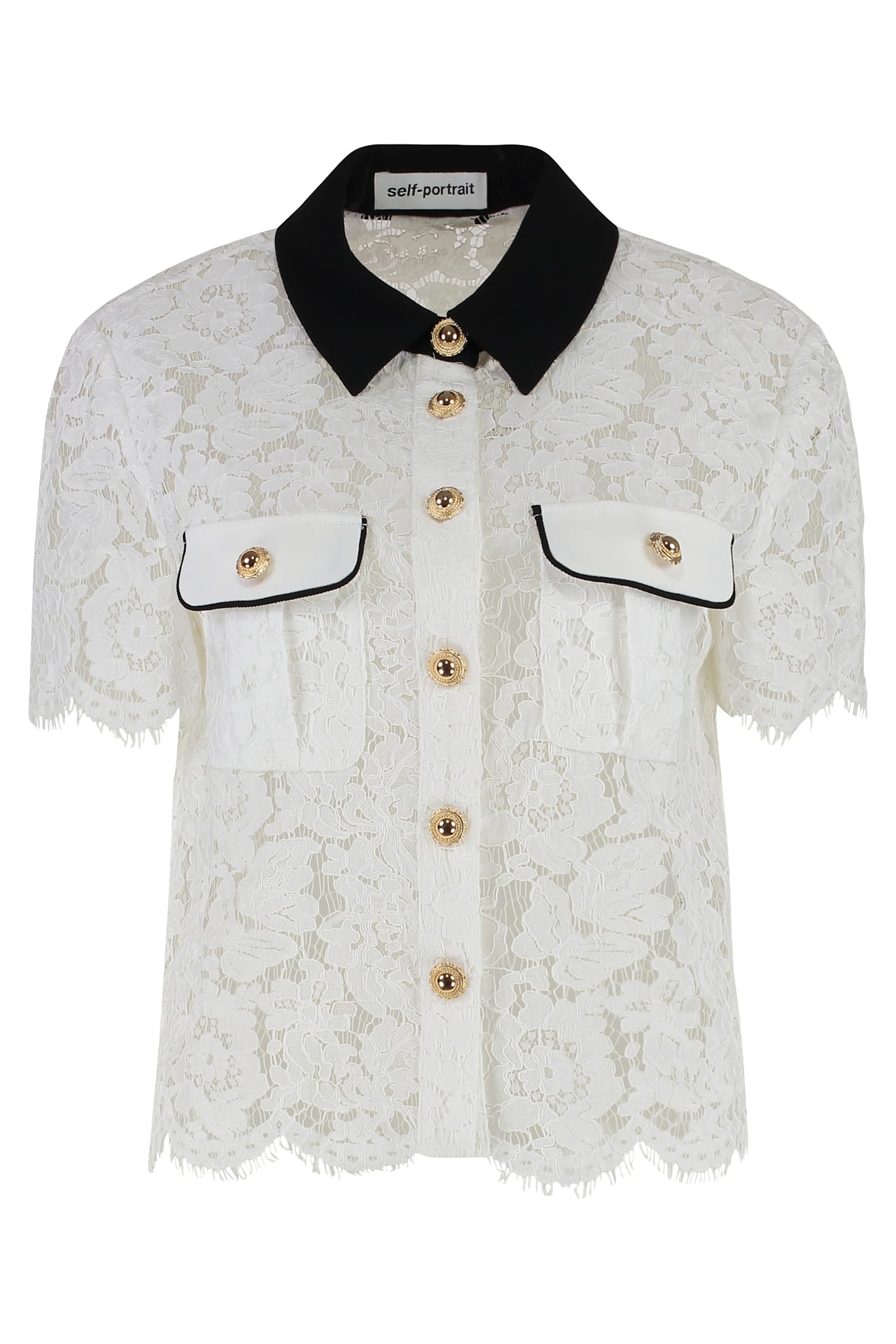 self-portrait Lace Shirt